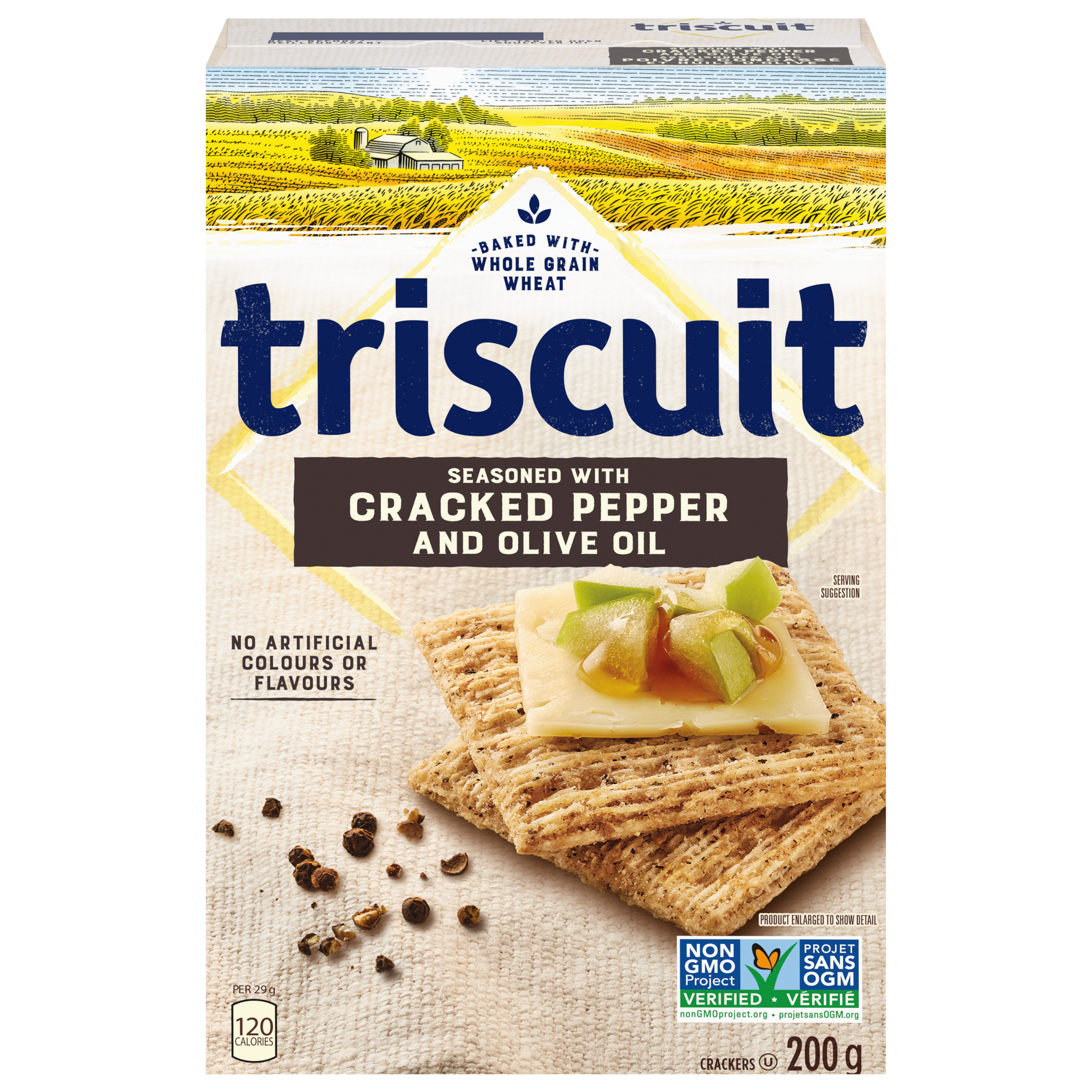 Triscuit Cracked Pepper & Olive Oil Crackers 200 G-thumbnail-1
