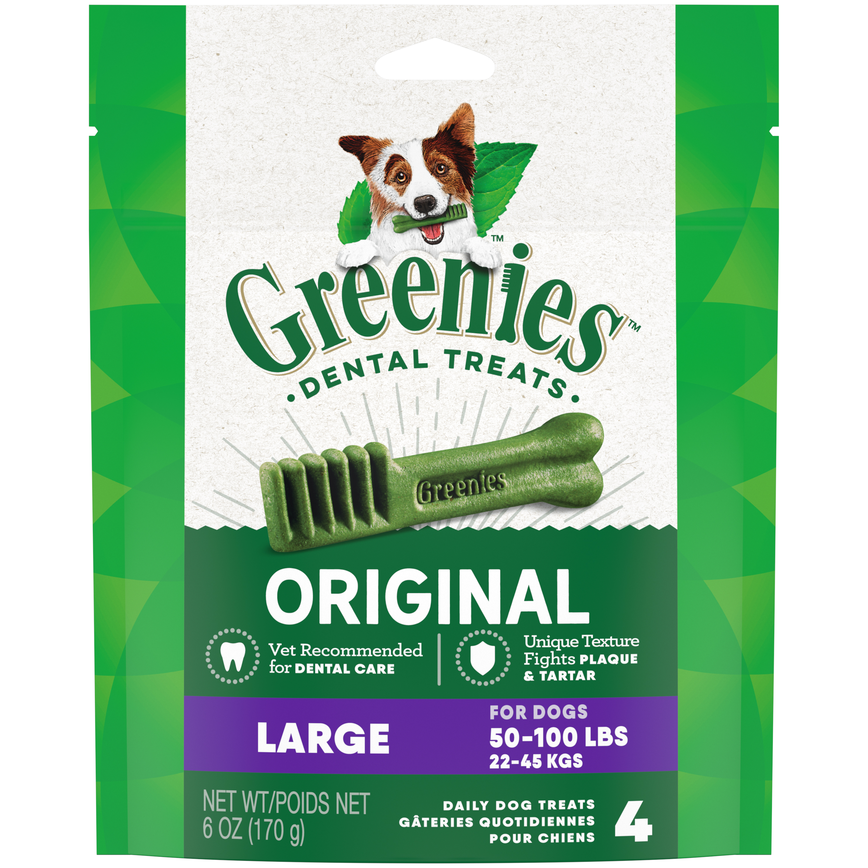 6 oz. Greenies Large Mini Treat Pack (4 Count) - Treats