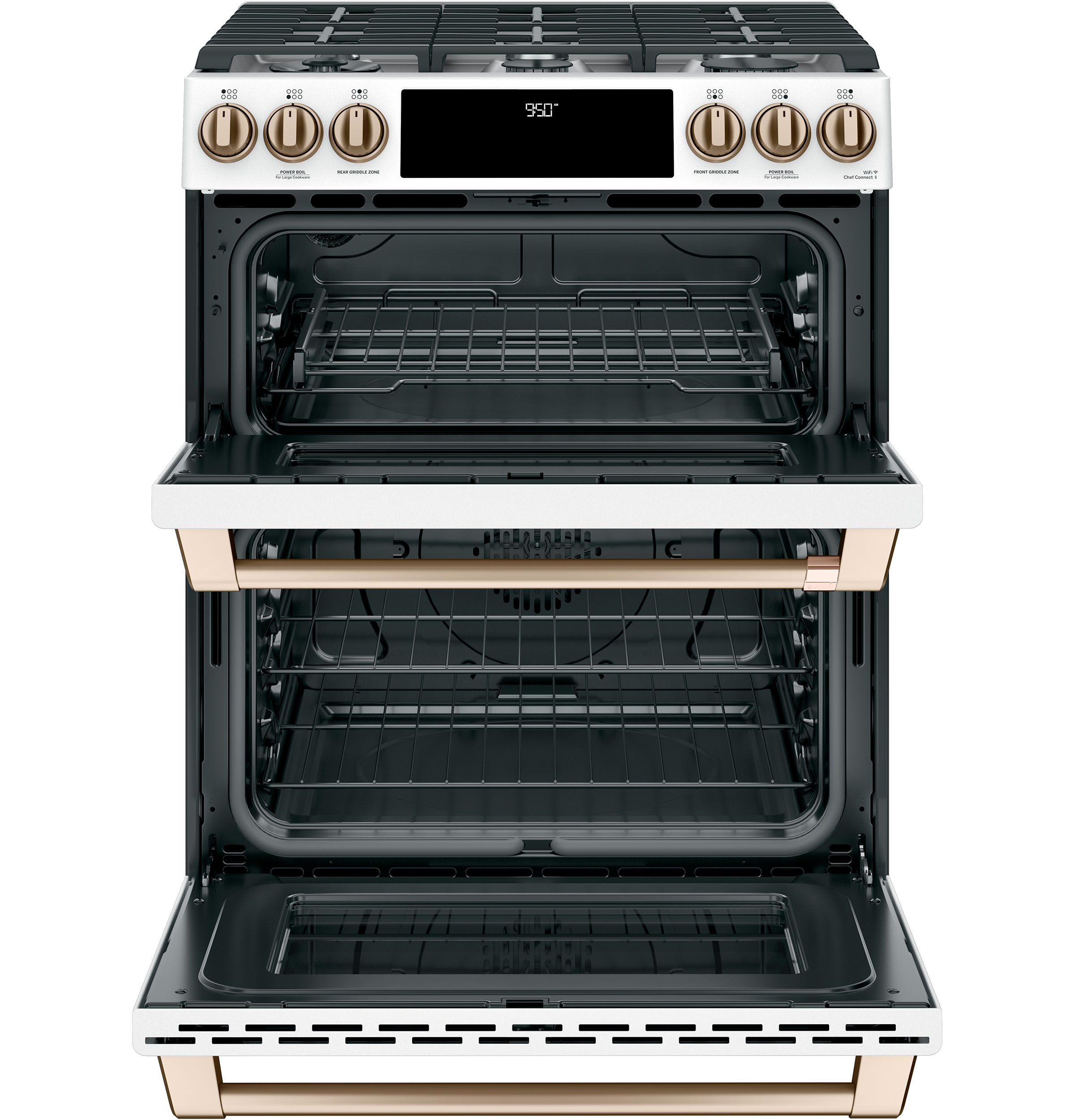 30" S/I Dual Fuel RG 6 Burners Slf Cln w/ Stm Cln Opt Cast Iron Griddle Dbl Oven True European Conv w/ Precise Air ADA Compliant — Connectable via built-in WiFi view 5