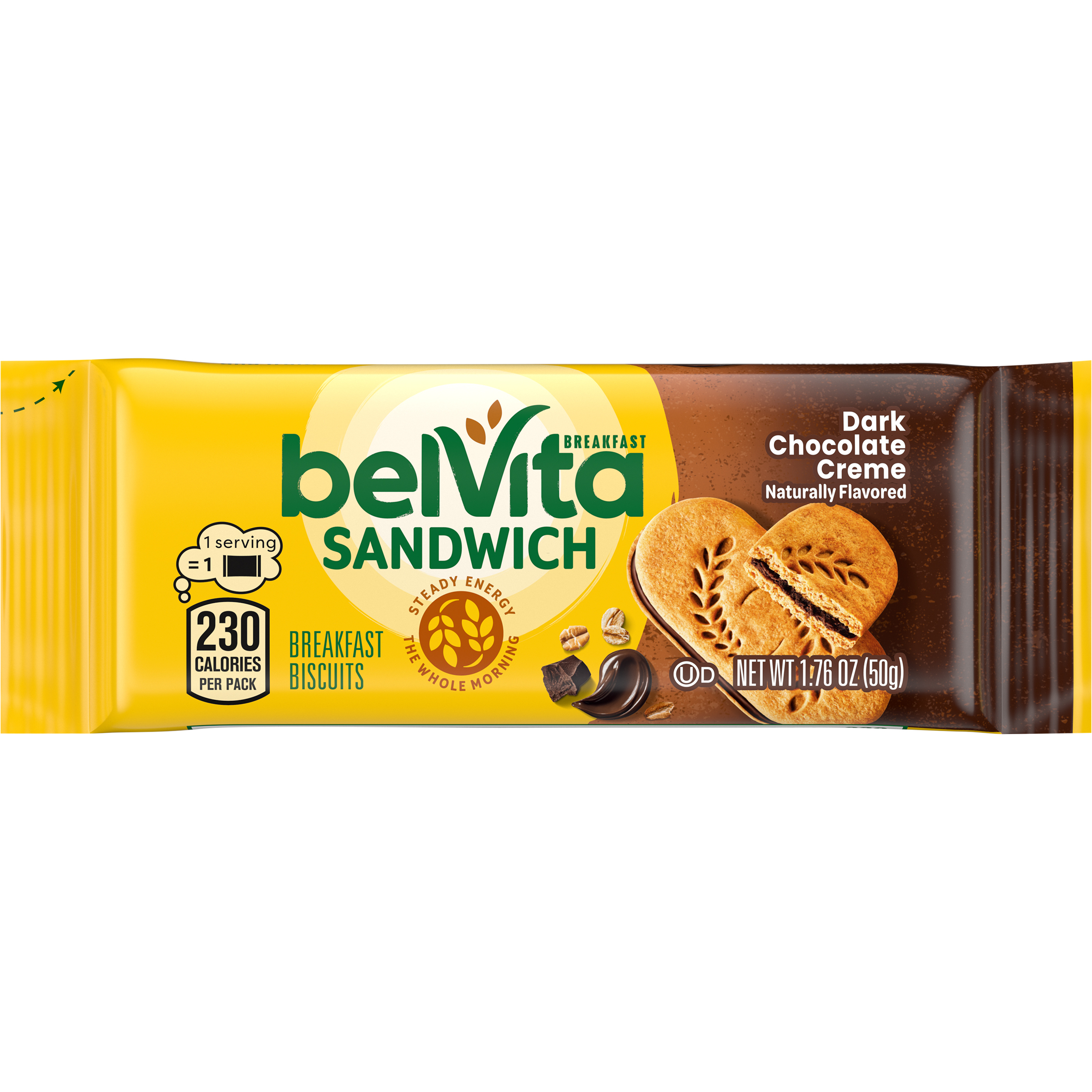 BELVITA Sandwich Breakfast Sandwich Dark Chocolate Creme Breakfast Biscuits 14.08 OZ-thumbnail-3