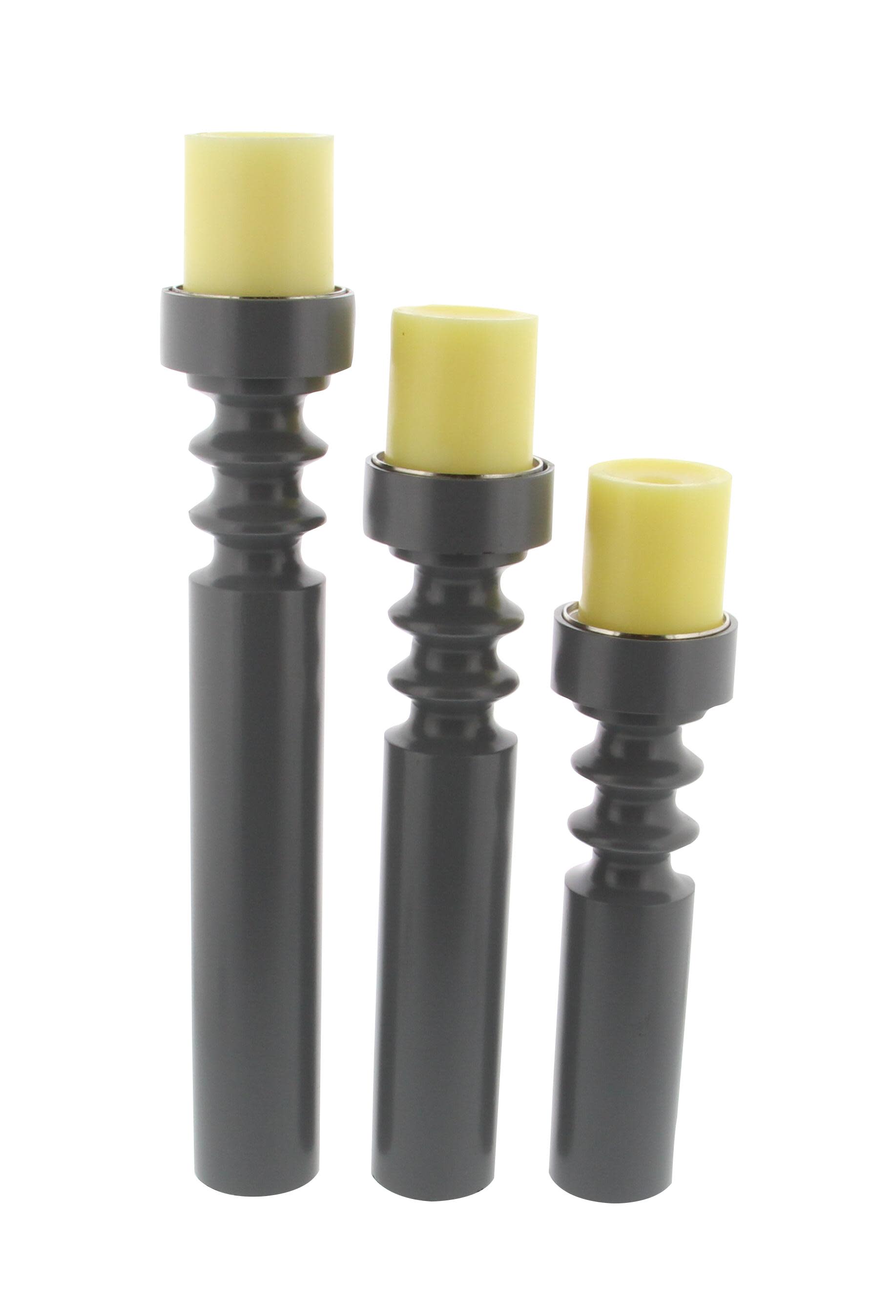 Mango Wood  Candle Holder, Set of 3 12", 15", 18"H