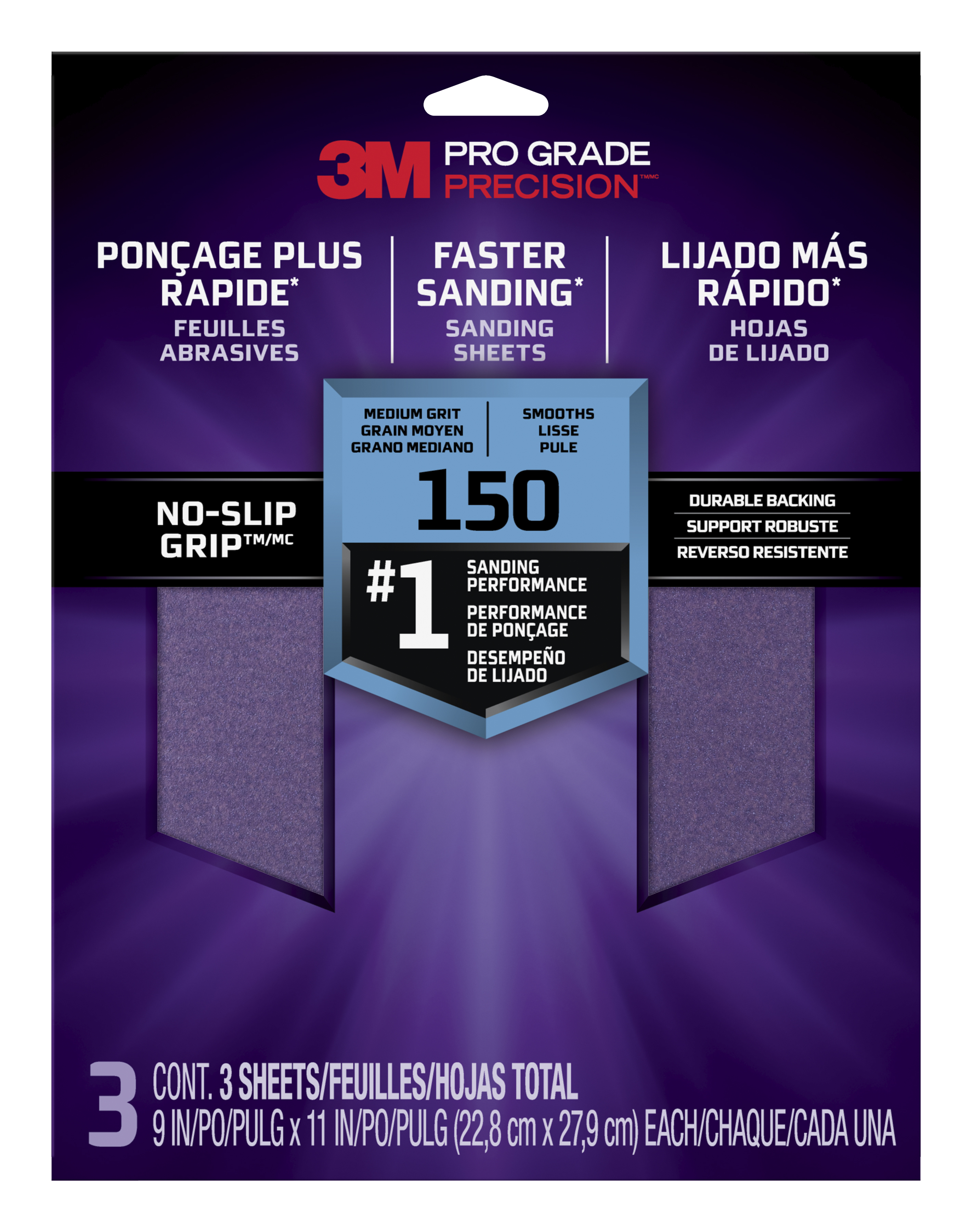 3M PRO GRADE PRECISION 150 GRIT 3 PACK