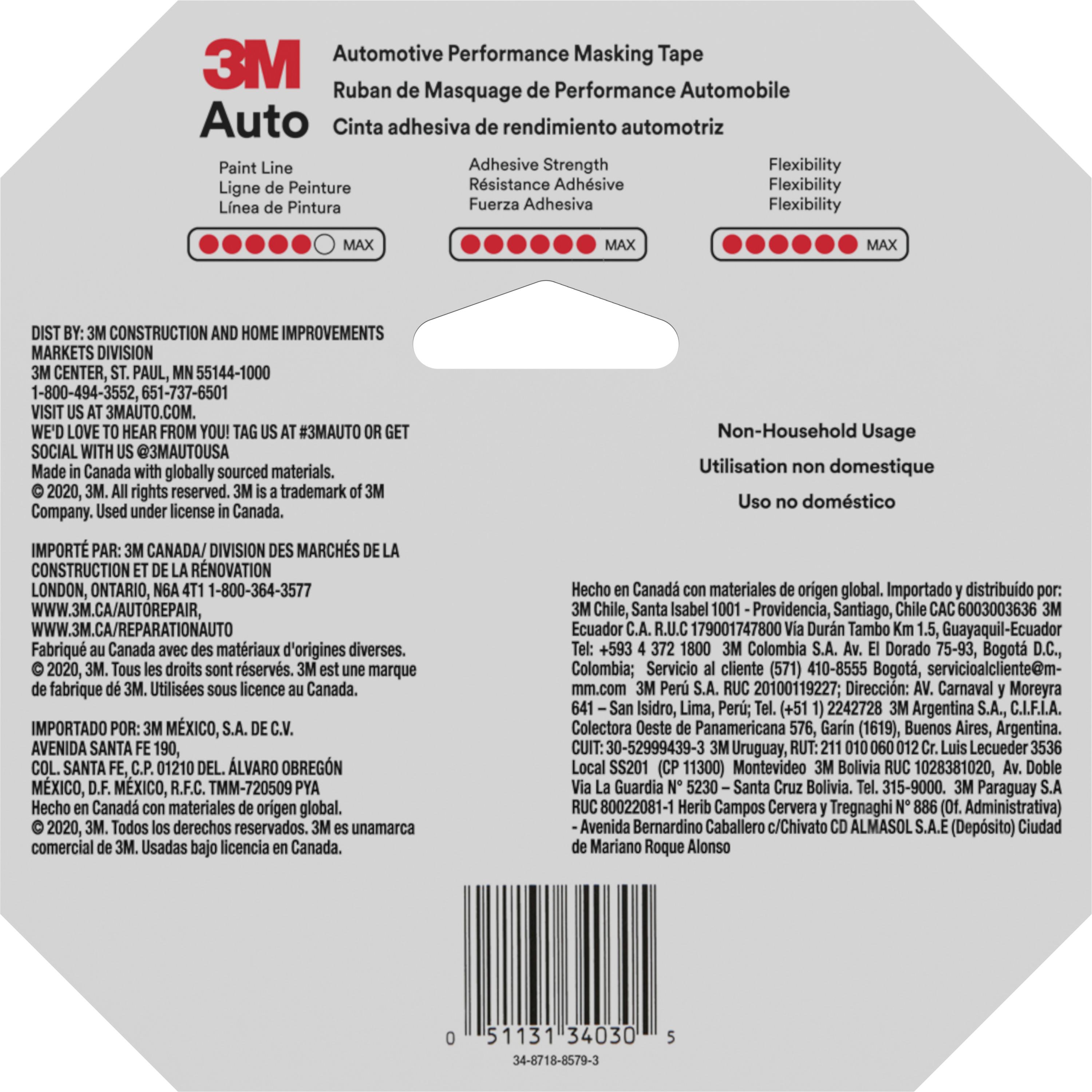 Product Number 34030ESF | 3M™ Automotive Performance Masking Tape 34030ESF