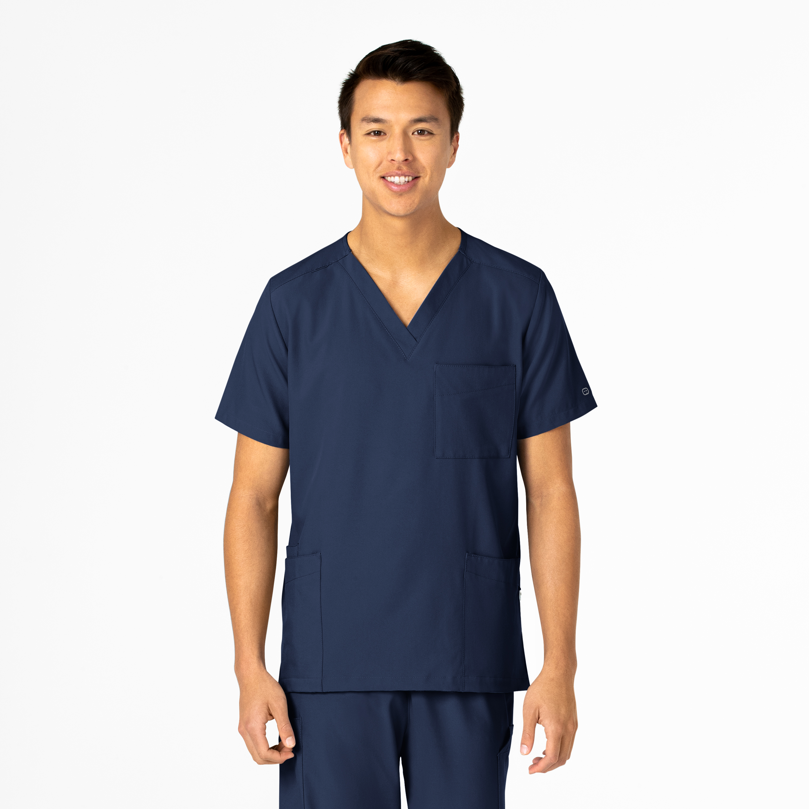 W123 Wink 6855 Unisex 4 Pocket Utility Scrub Top with Side Vents and 4 Way Stretch-Wonder Wink