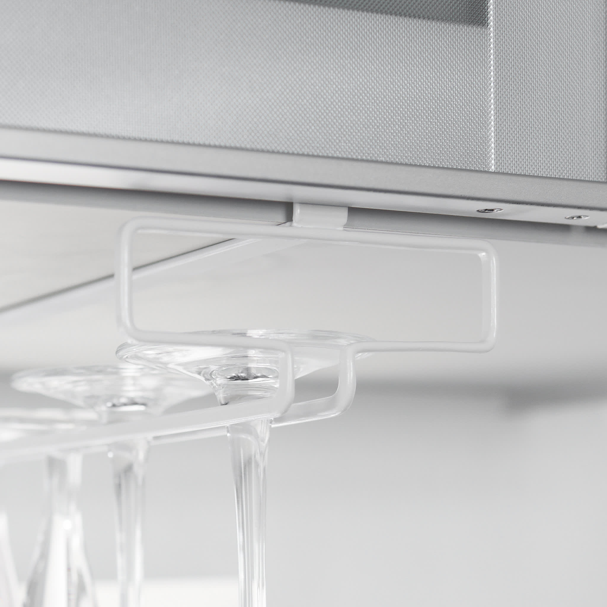 Under-Shelf Wine Glass Hanger : For Various Shelf Thicknesses