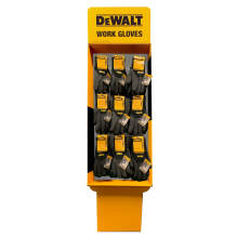 DEWALT FS9-DPG737 Glove-in-Glove Thermal Work Gloves 9 Peg Free Standing Corrugated Display, 36 Pairs