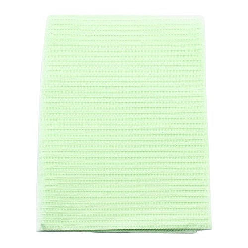 Polyback® Patient Towels, 3-Ply Tissue with Poly, 19" x 13", Green - 500/Case