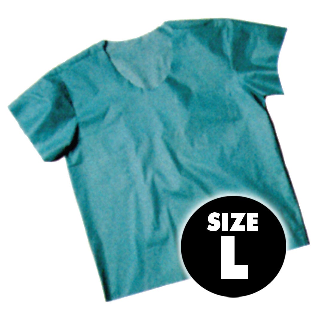 Disposable Scrub Shirt Large Blue- 48/Case