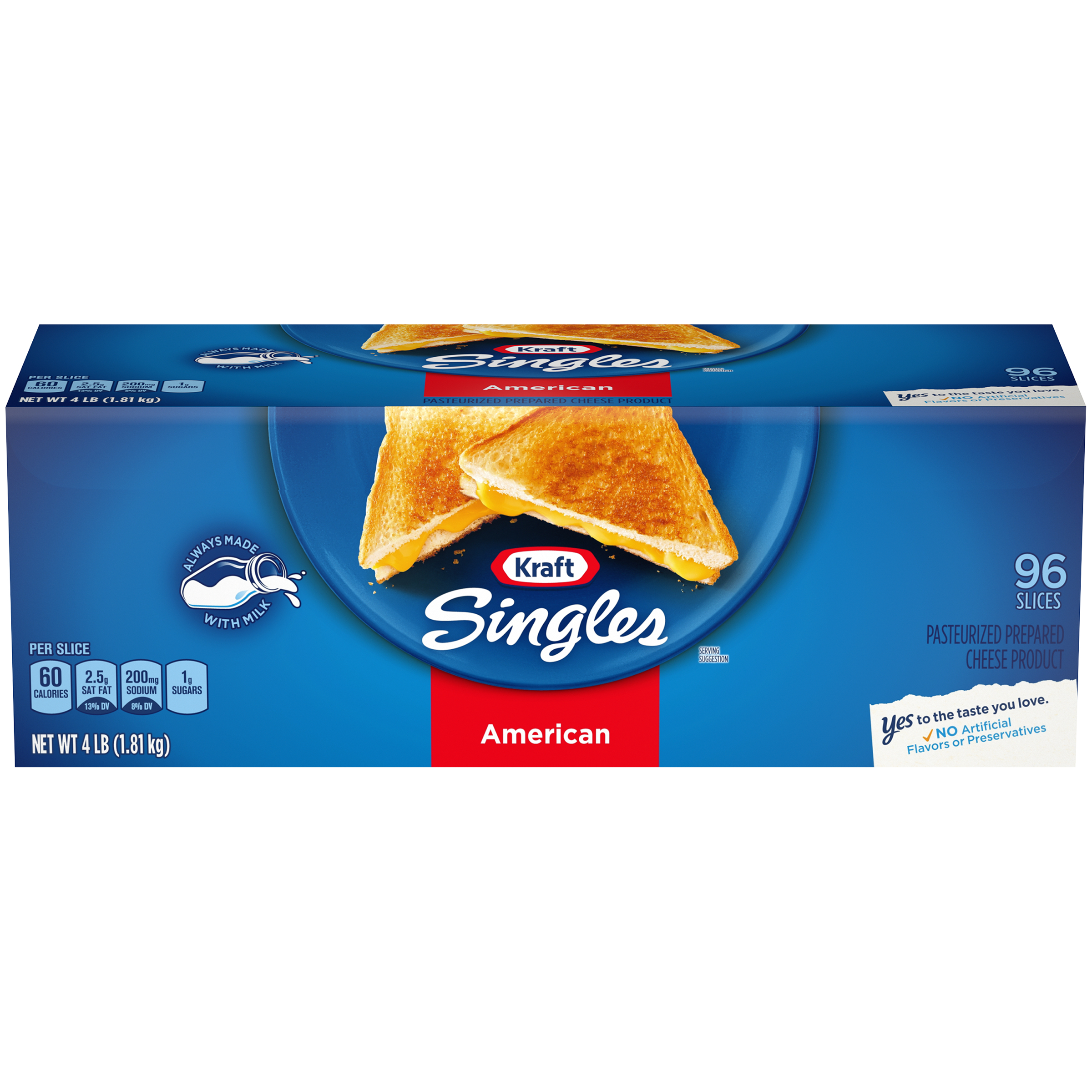 Kraft Singles American Cheese Slices, 4lb (96 slices) Kraft Recipes