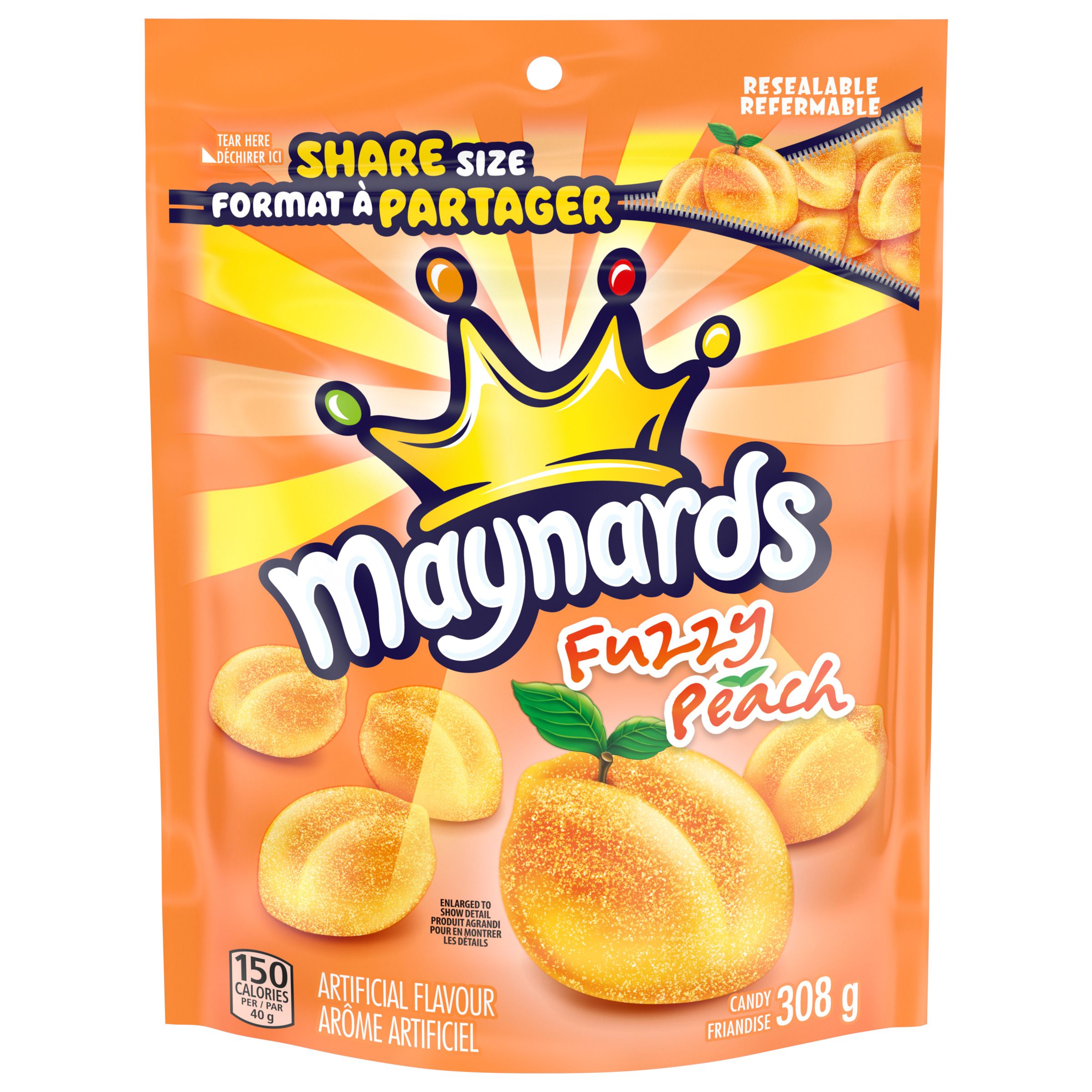 MAYNARDS FUZZY PEACH, bonbons gélifiés 308G-thumbnail-0