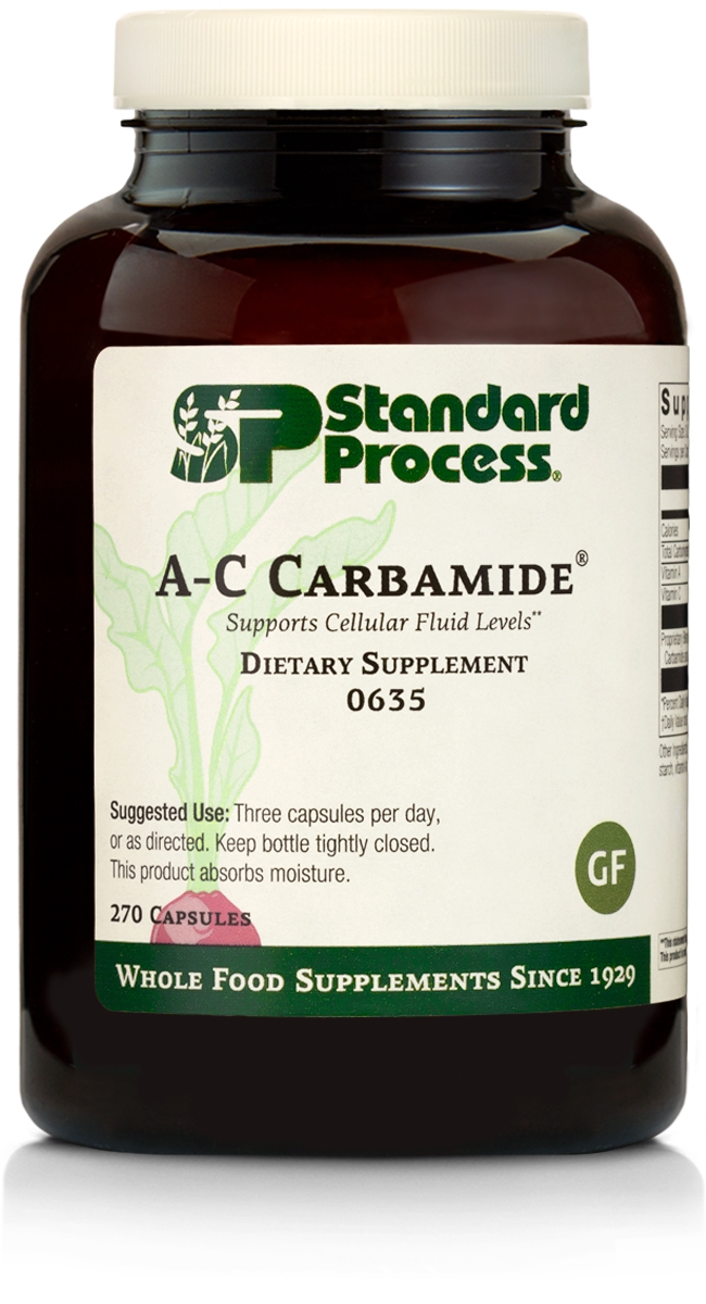 Standard Process A-C Carbamide - Gluten-Free Kidney Support Supplement with Vitamin A, Vitamin C, and Arrowroot Flour - 90 Capsules