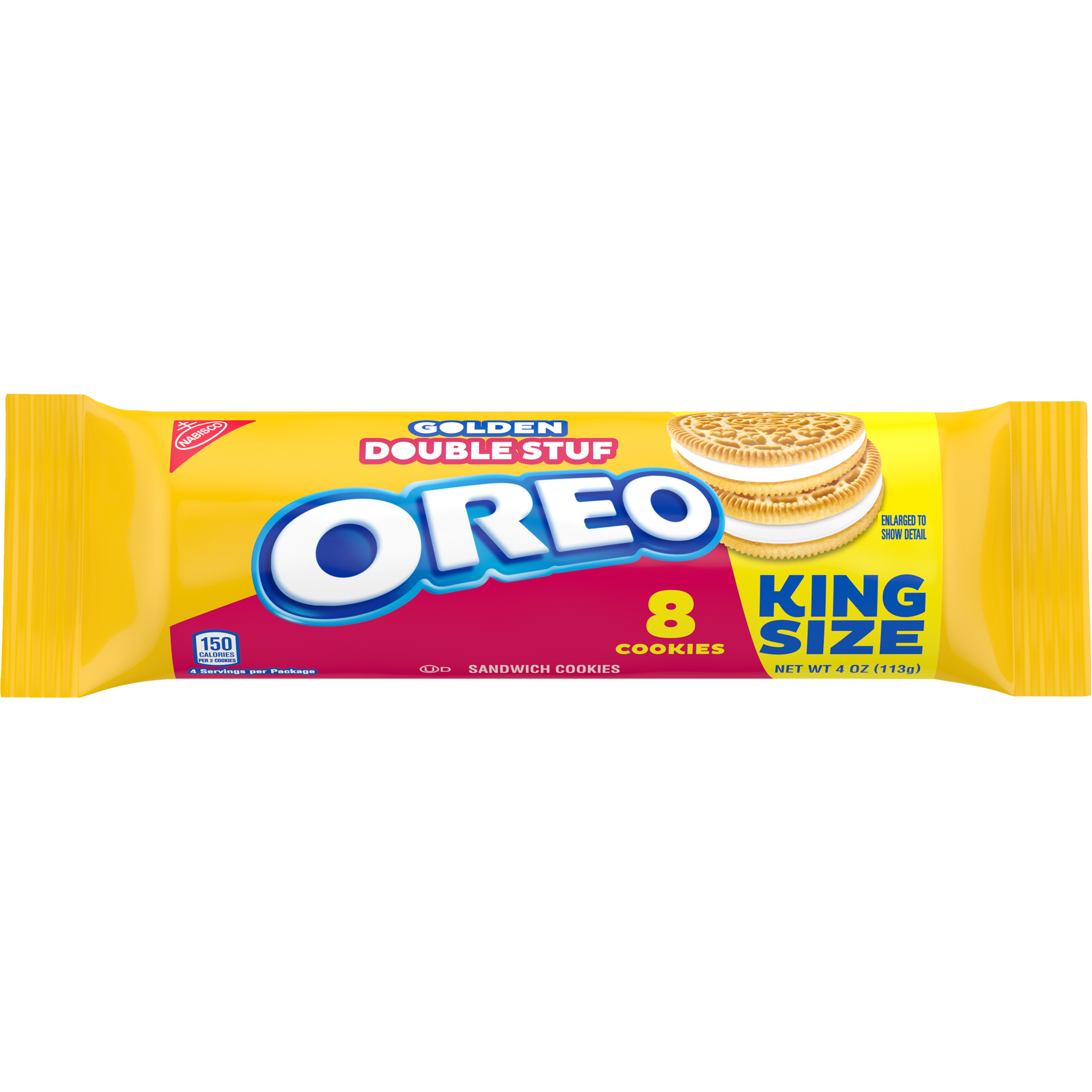 OREO Double Stuf Sandwich Cookies, King Size, Snack Pack, 4 oz-thumbnail-1