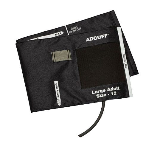 Adcuff Blood Pressure Cuff & Bladder, Large Adult (34-50 cm), Black, 1-Tube w/E-sphyg 2 Connector