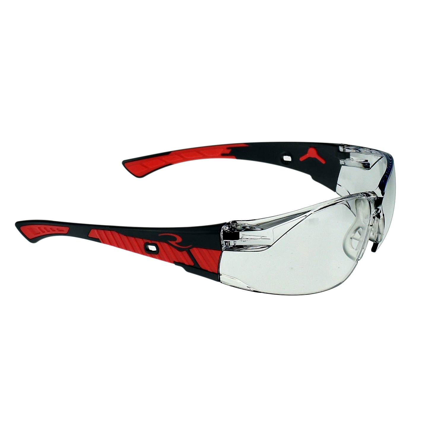 Obliterator Safety Eyewear - Black/Red Frame - Indoor/Outdoor Lens