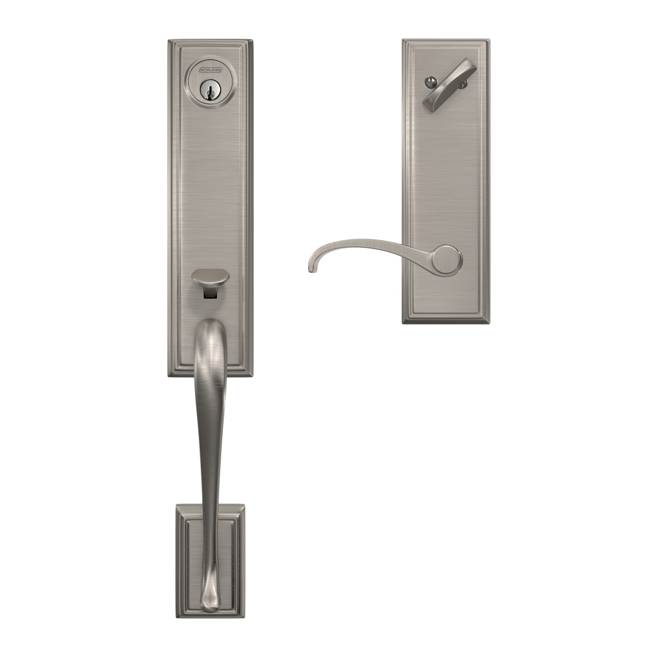 Custom 3/4 Trim Single Cylinder Handleset and Whitney Lever with Addison Trim