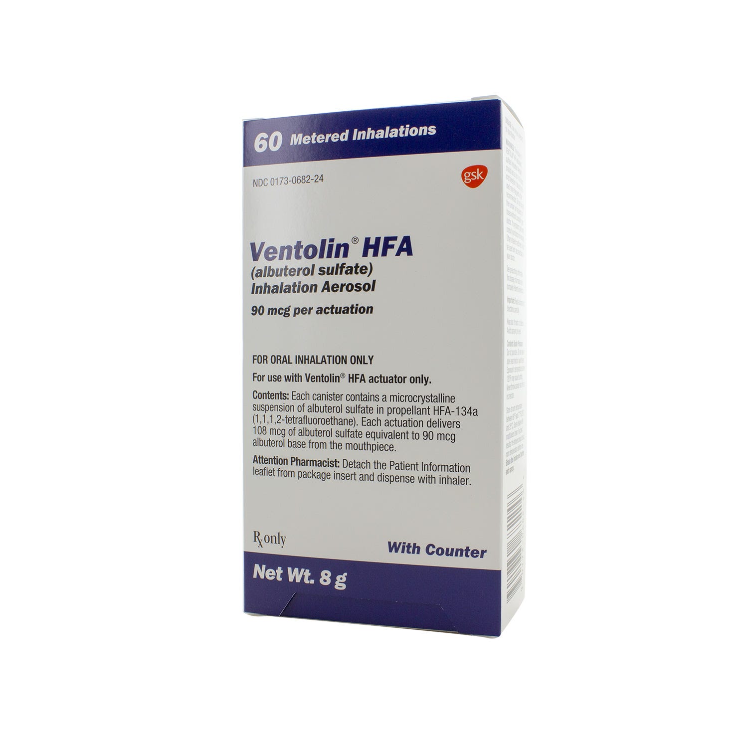 Ventolin®HFA 90mcg 8gm Inhaler