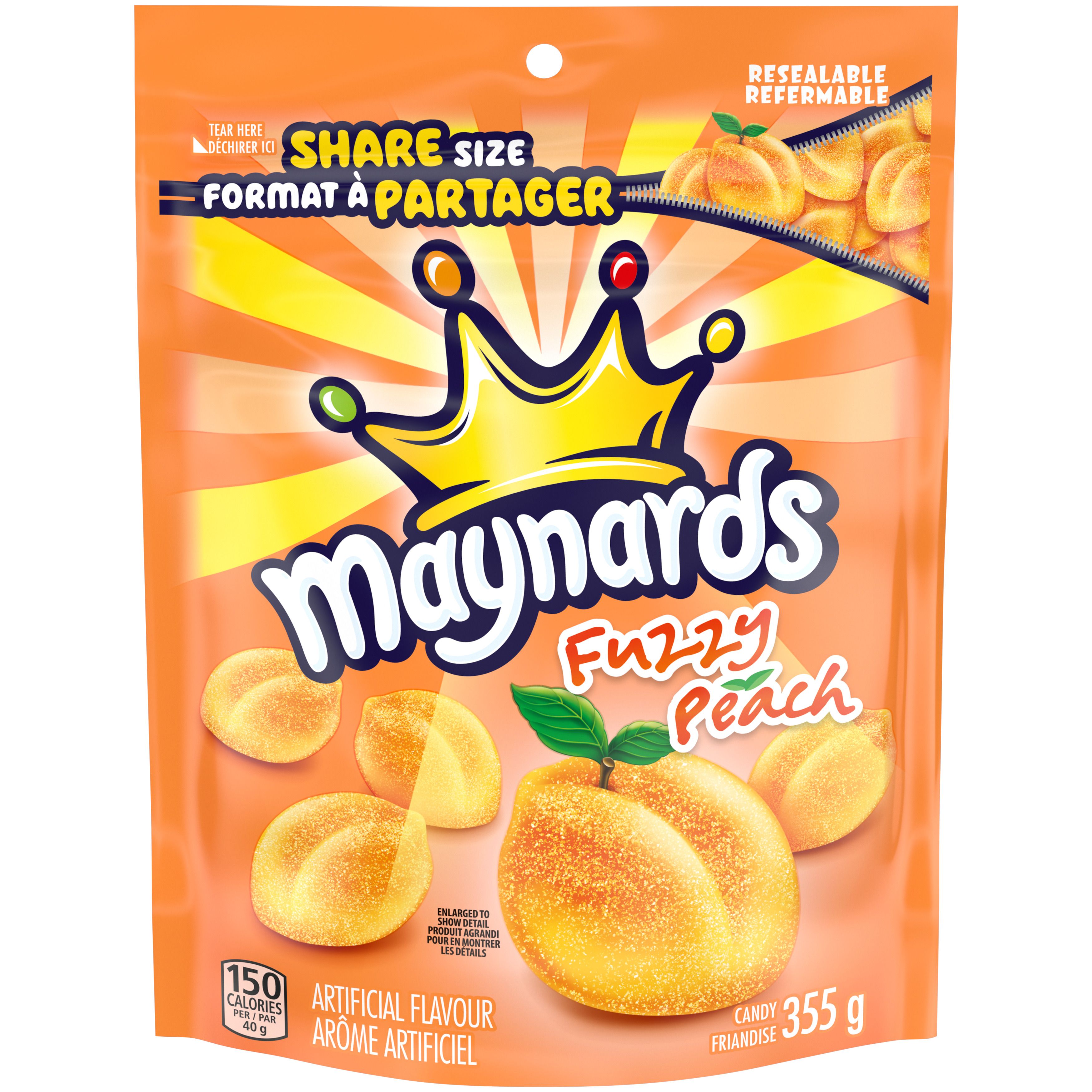 Maynards Fuzzy Peach Soft Candy 355 G