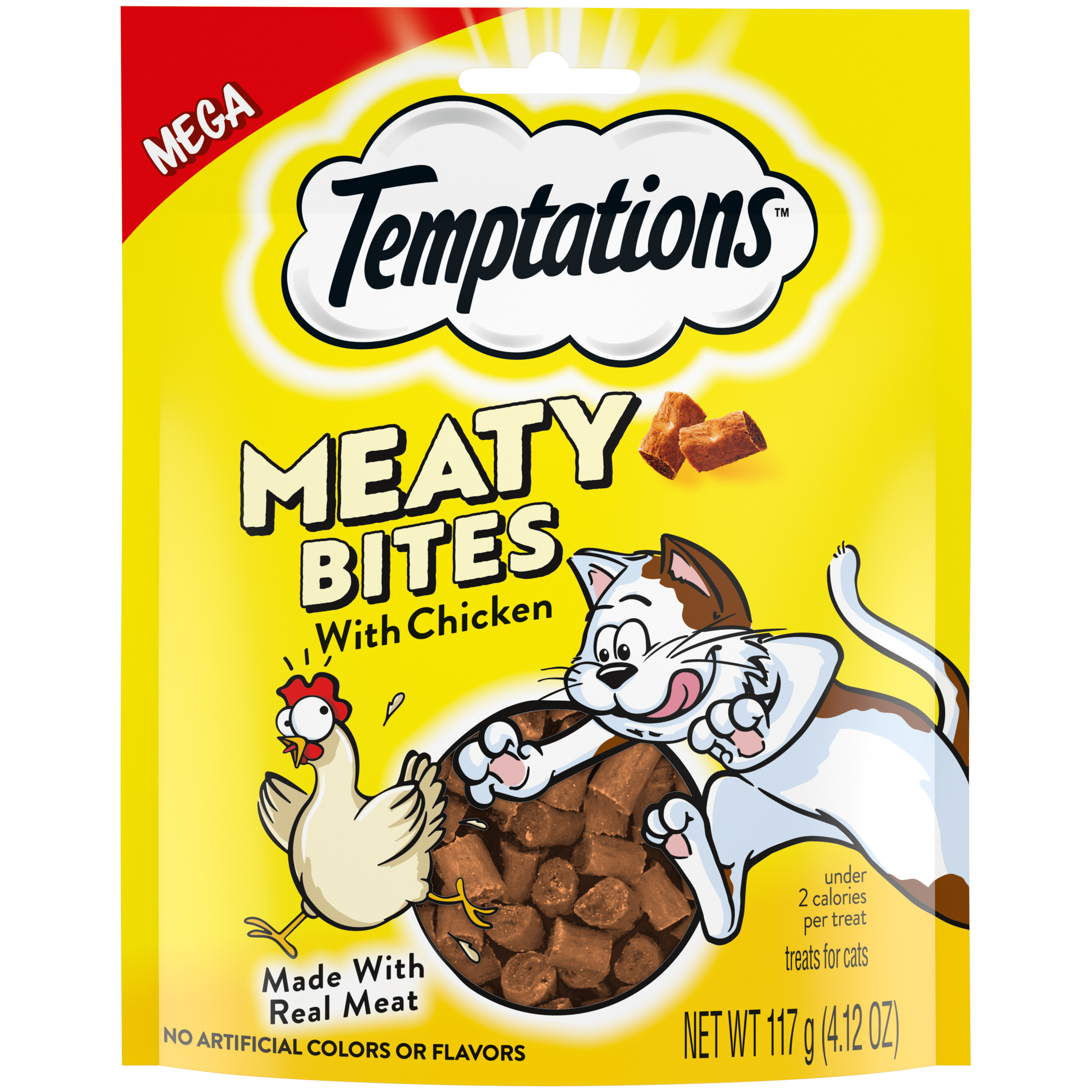 4.12 oz. Whiskas Temptations Meaty Bites Chicken - Treats