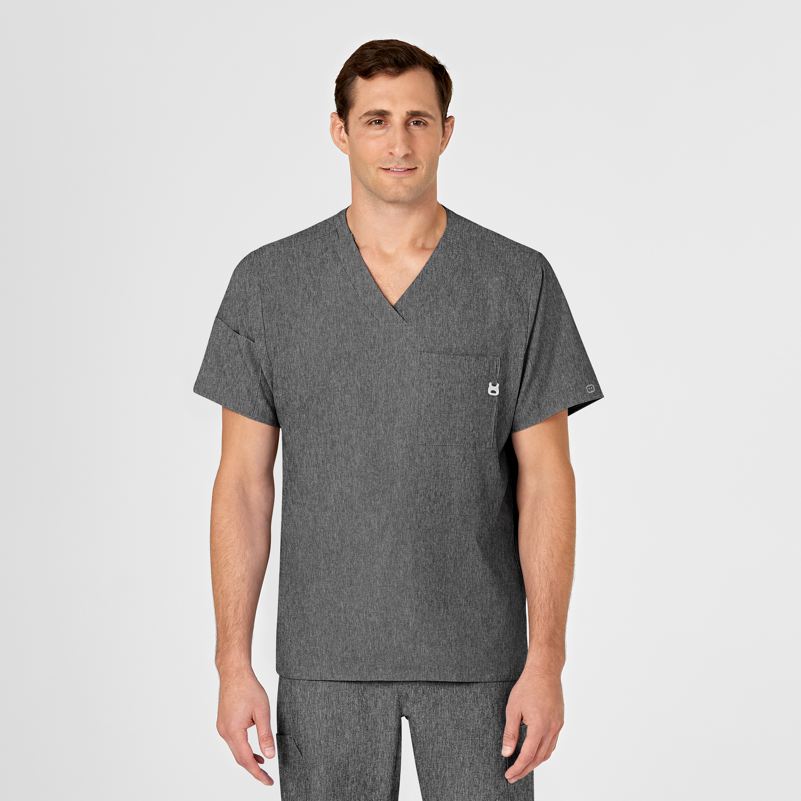 W123 Men&#8216;s V-Neck Scrub Top-Wonder Wink