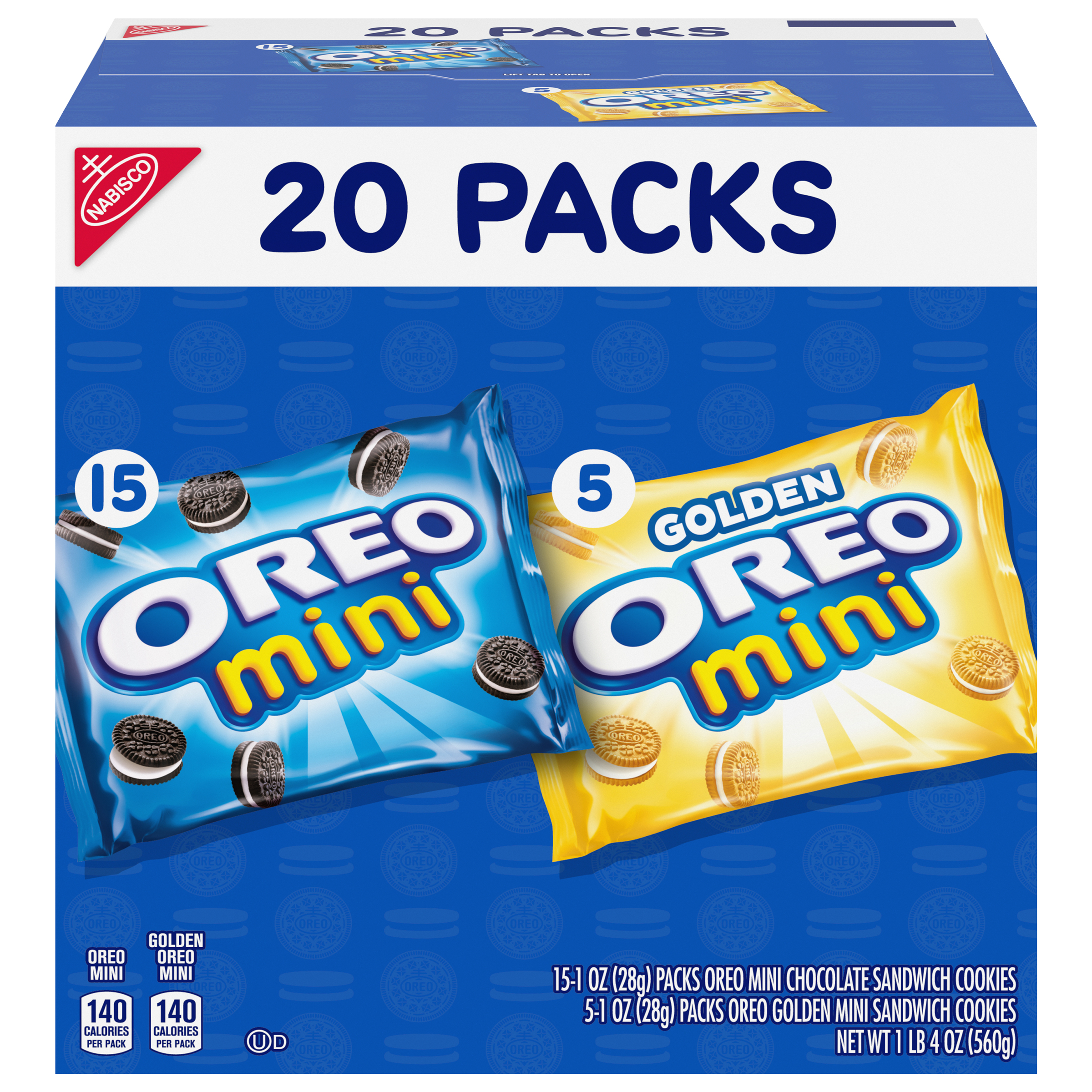 OREO Mini Mix Sandwich Cookies Variety Pack, 20 Snack Packs-thumbnail-0
