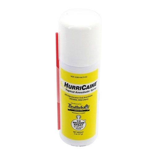 HurriCaine® Topical Anesthetic Spray 2 oz Aerosol Can w/1 Extension Tube, Wild Cherry