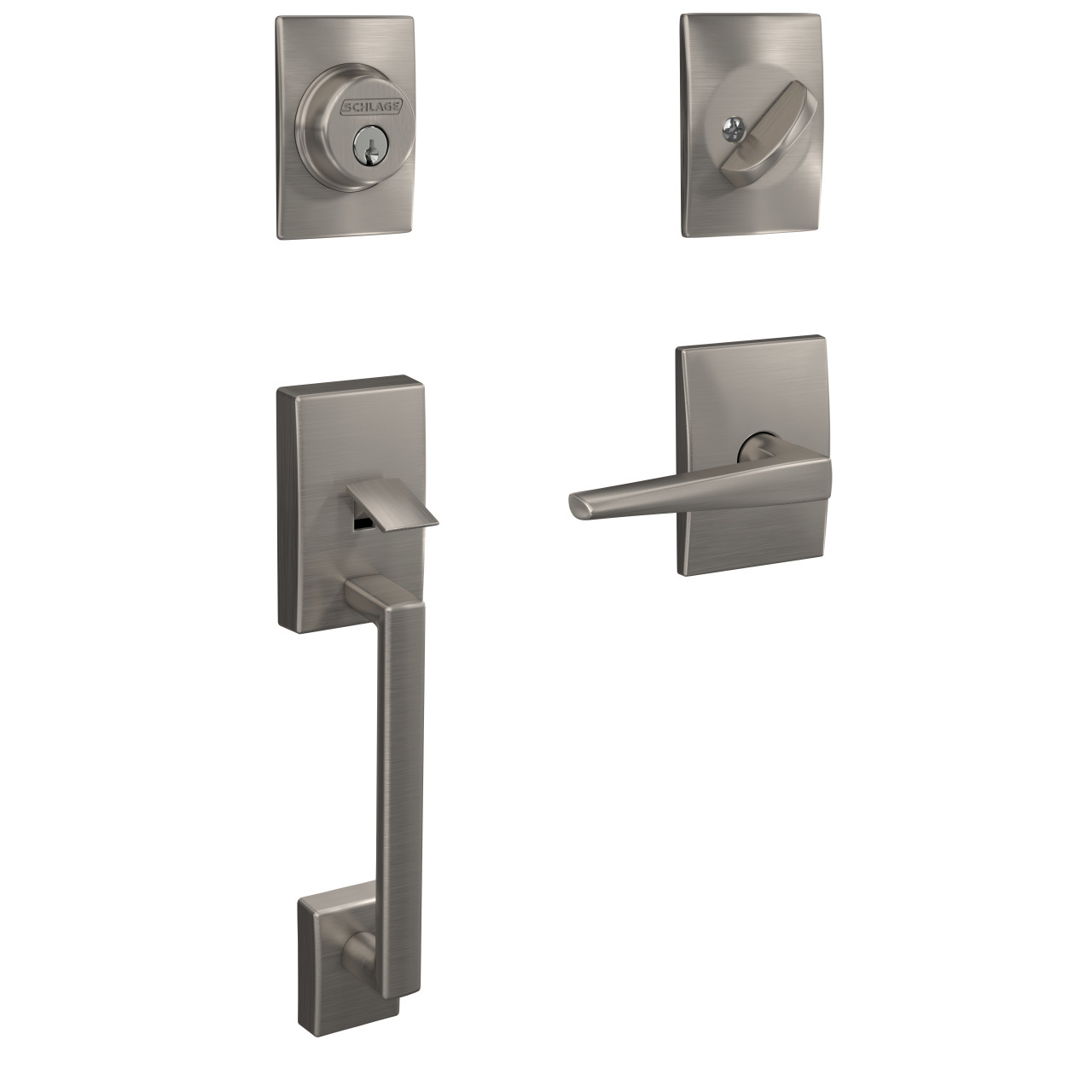 Custom Single Cylinder Handleset and Eller Lever with Century Trim
