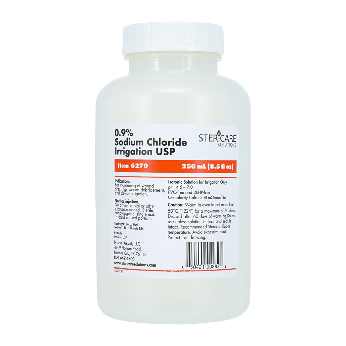 Sodium Chloride 0.9% 250ml PL IRR