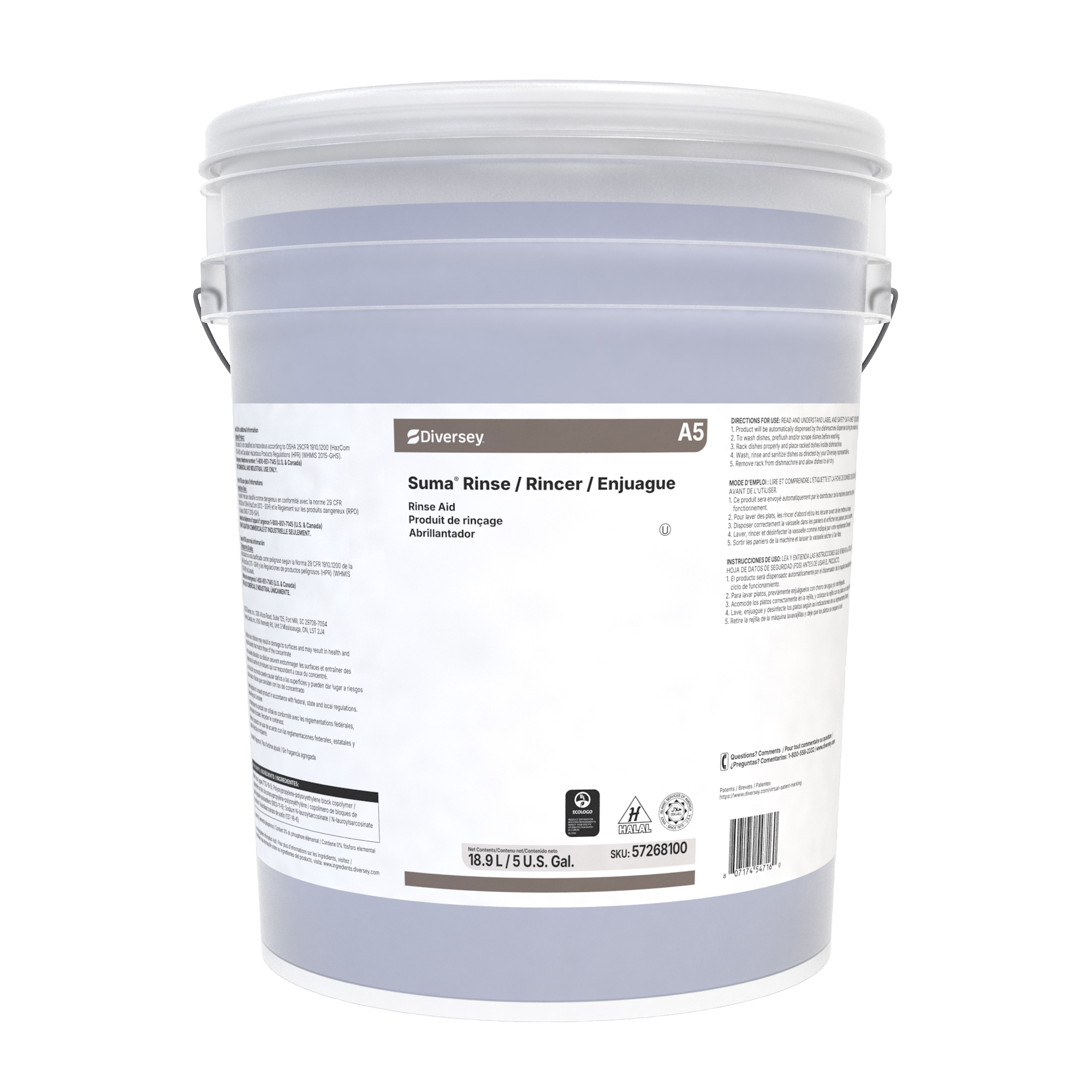57268100 SUMA RINSE AID 5GAL
