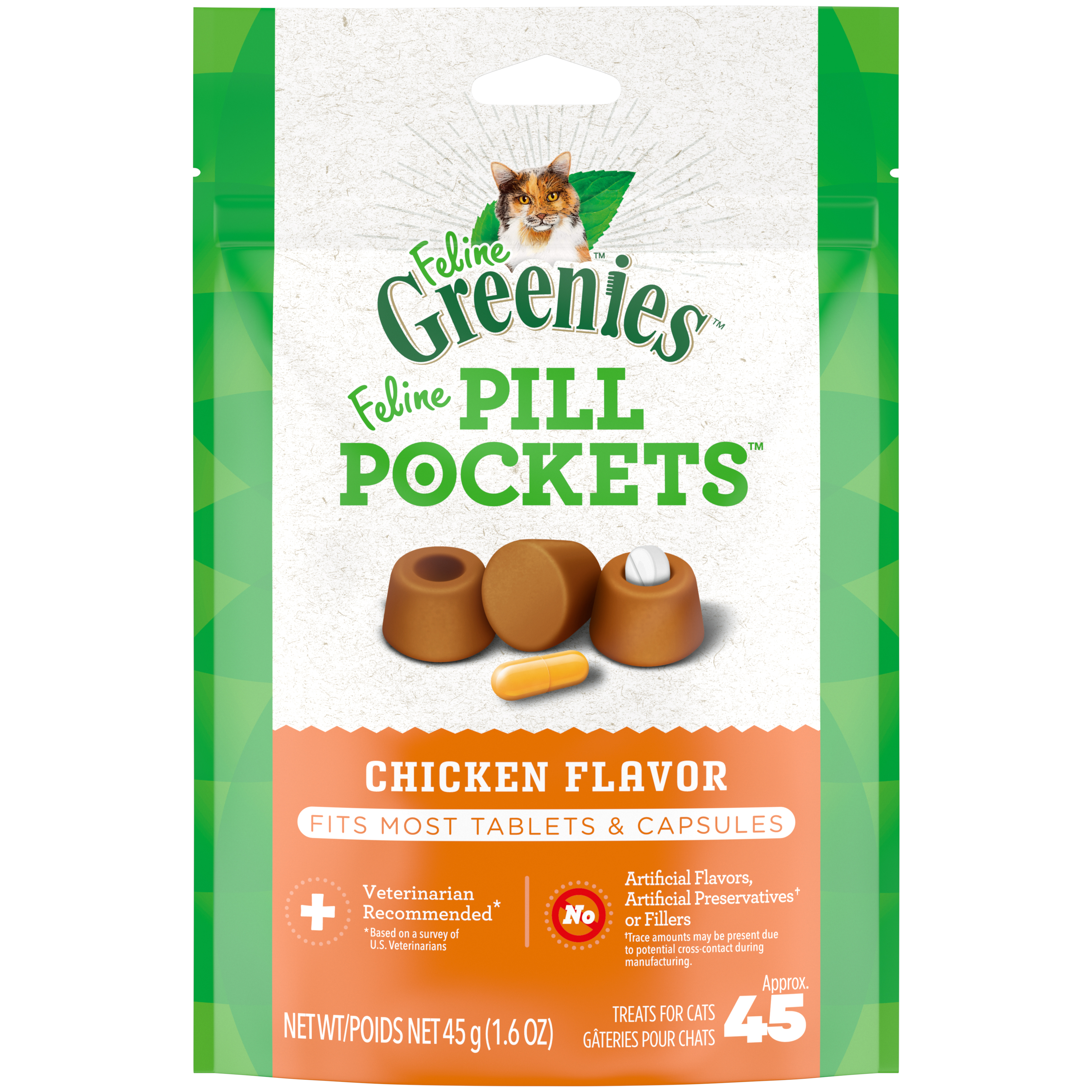 1.6 oz. Greenies Pill Pockets Cat Chicken Pill Pocket - Treats