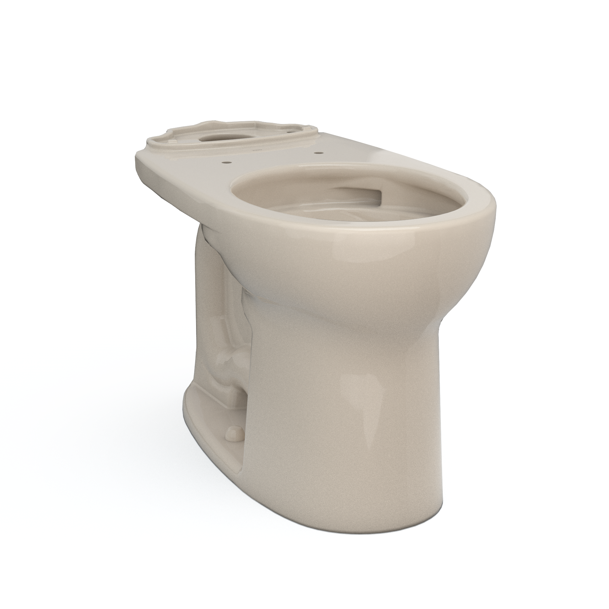 TOTO Drake Round TORNADO FLUSH Toilet Bowl with CEFIONTECT, Bone, Vitreous China, C775CEFG#03