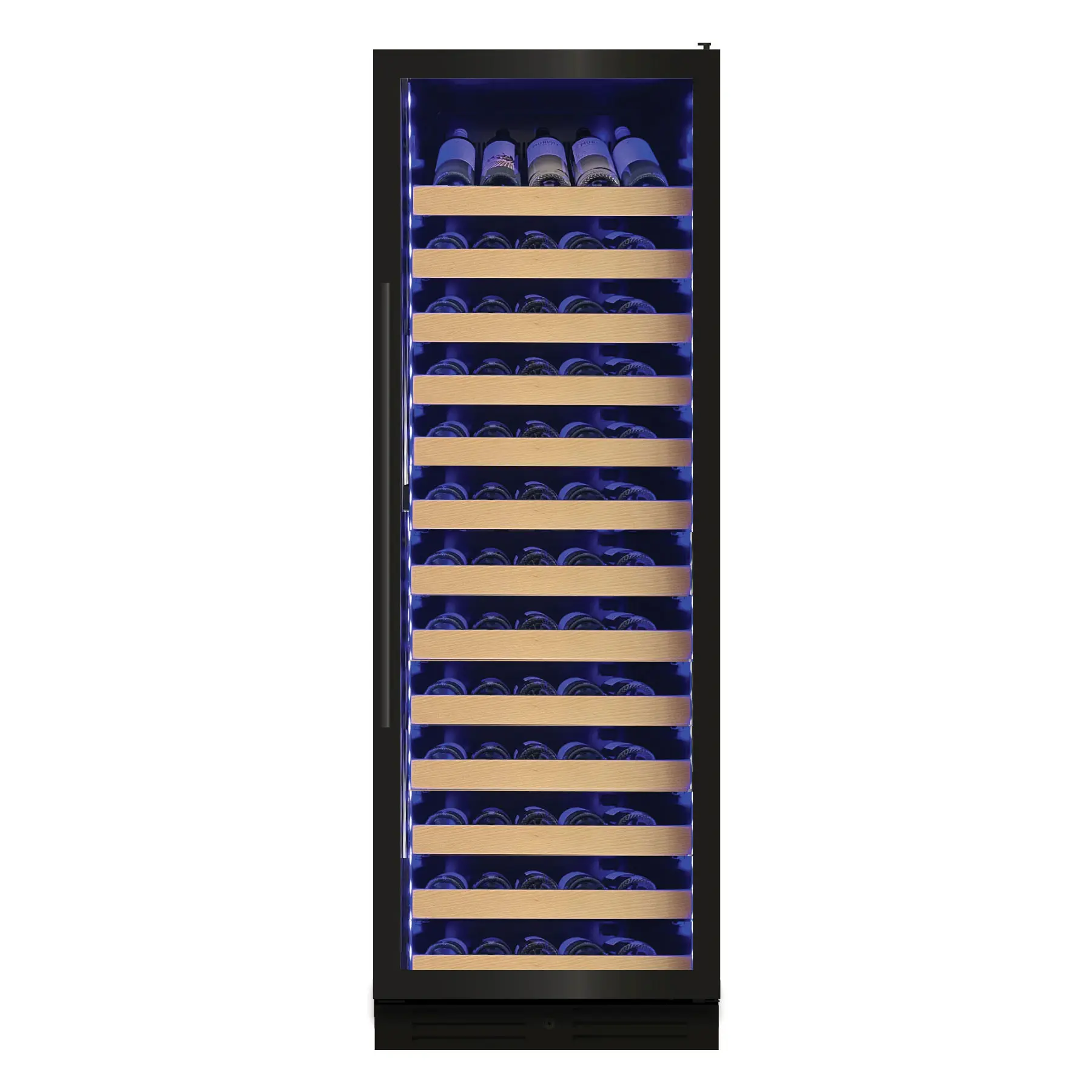 XO Appliances 24W x 70 Tall Single Zone Wine Cooler with a Black Glass, Field Reversible Door