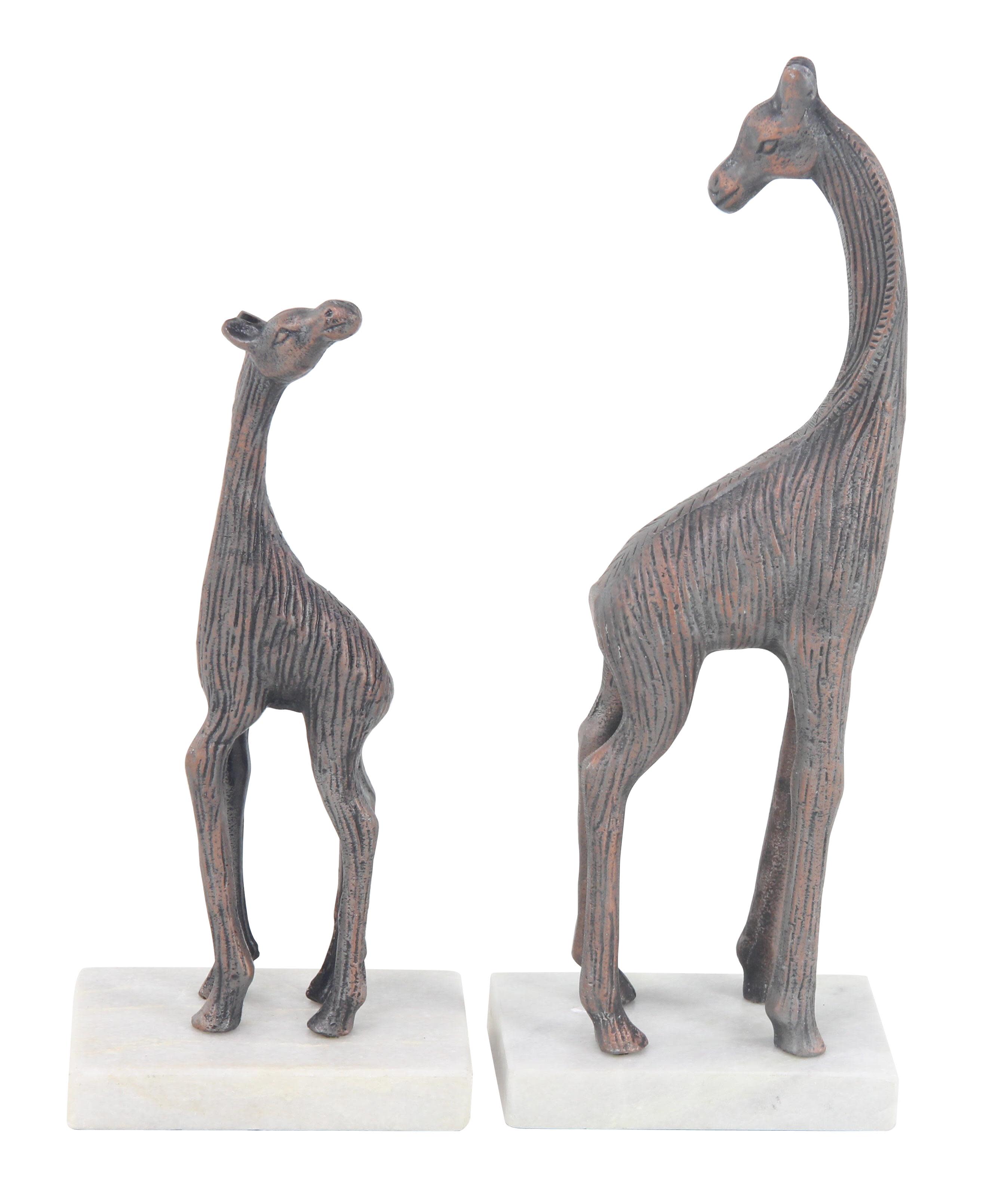 Aluminum Metal  Sculpture, Set of 2 13", 17"H