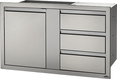 BI-4224-1D3DR - 42 x 24 inch Large Single Door & Triple Drawer