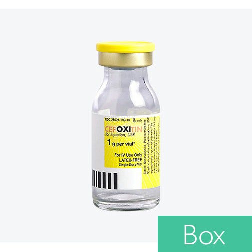 Cefoxitin 1gm Single Dose Vial - 10/Box