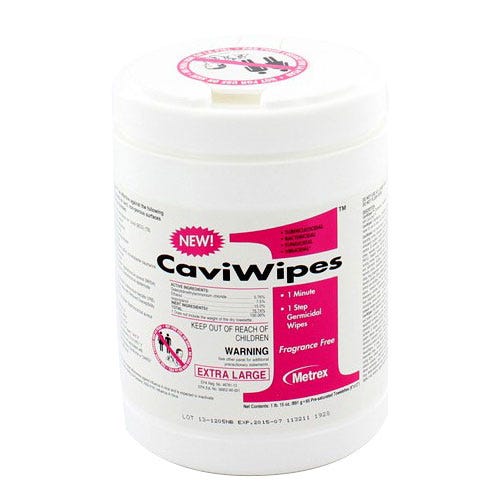 Caviwipe1 Germicidal Wipe XL 9" x 12" 65/Container