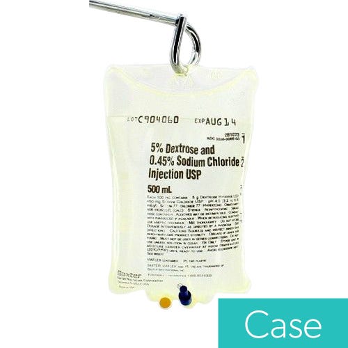 Each- 5% Dextrose and 0.45% Sodium Chloride, 500ml Plastic Bag for Injection