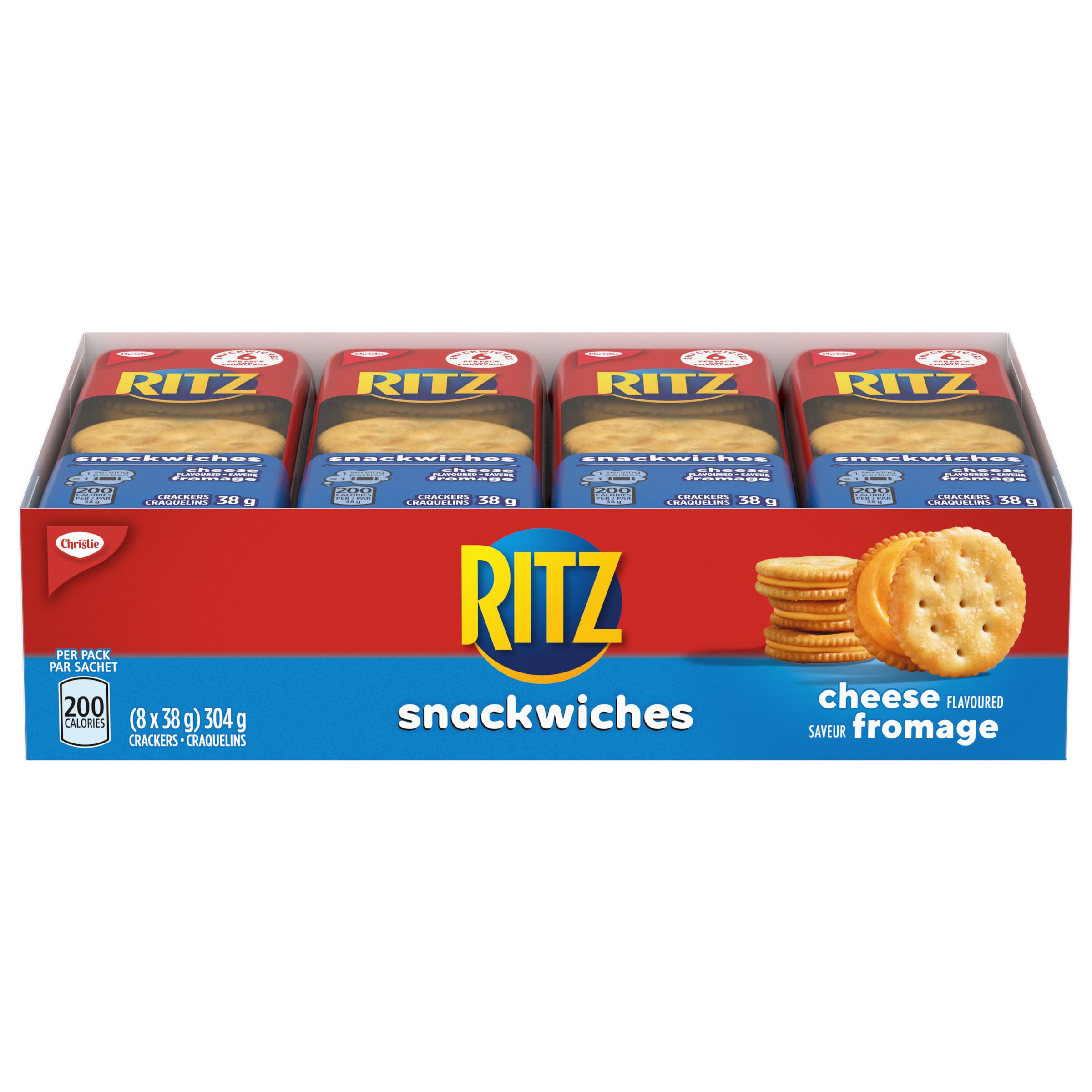 Craquelins RITZ Snackwich, saveur de fromage, 8 x 38 g / 304 g-1