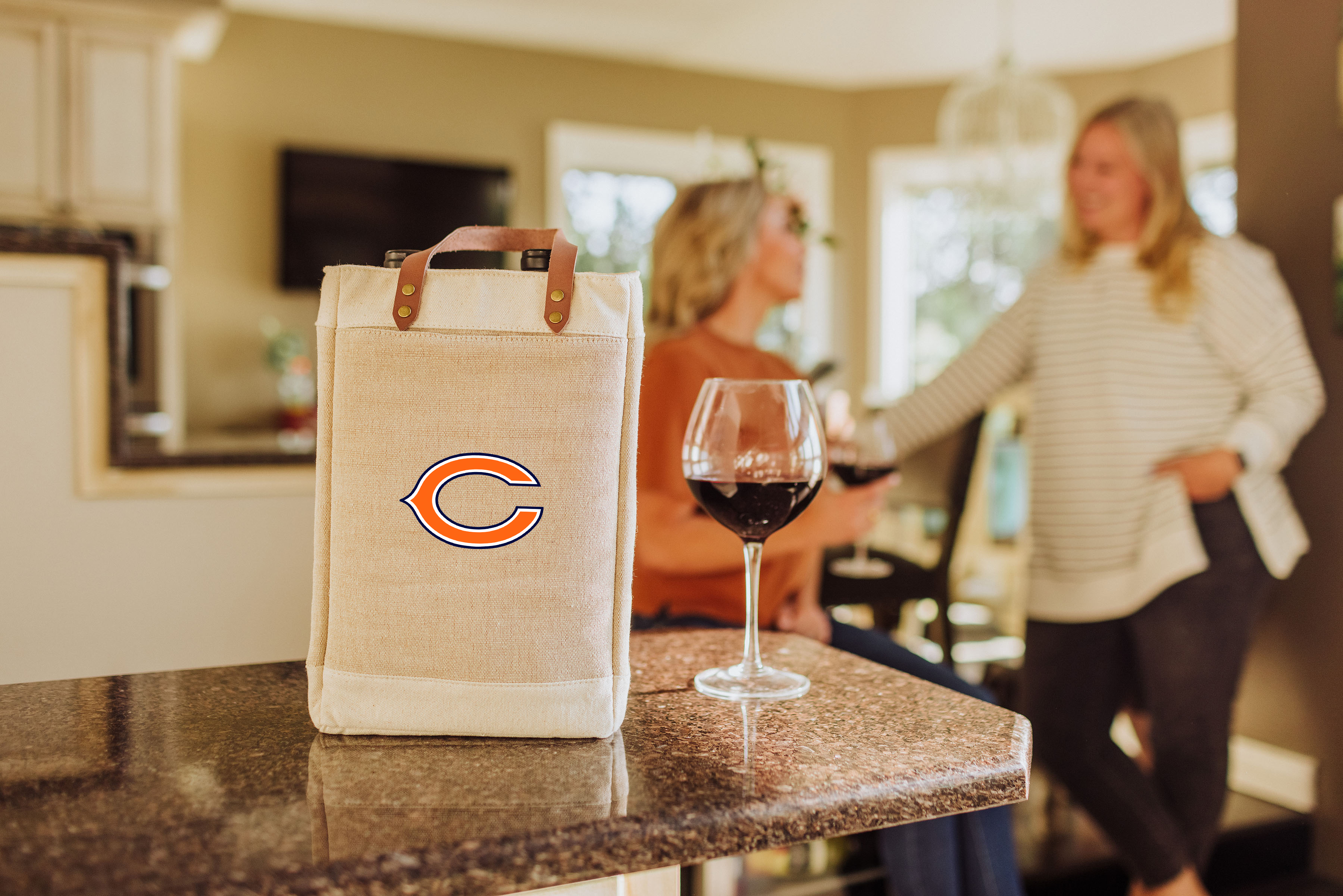 Chicago Bears - Pinot Jute 2 Bottle Insulated Wine Bag