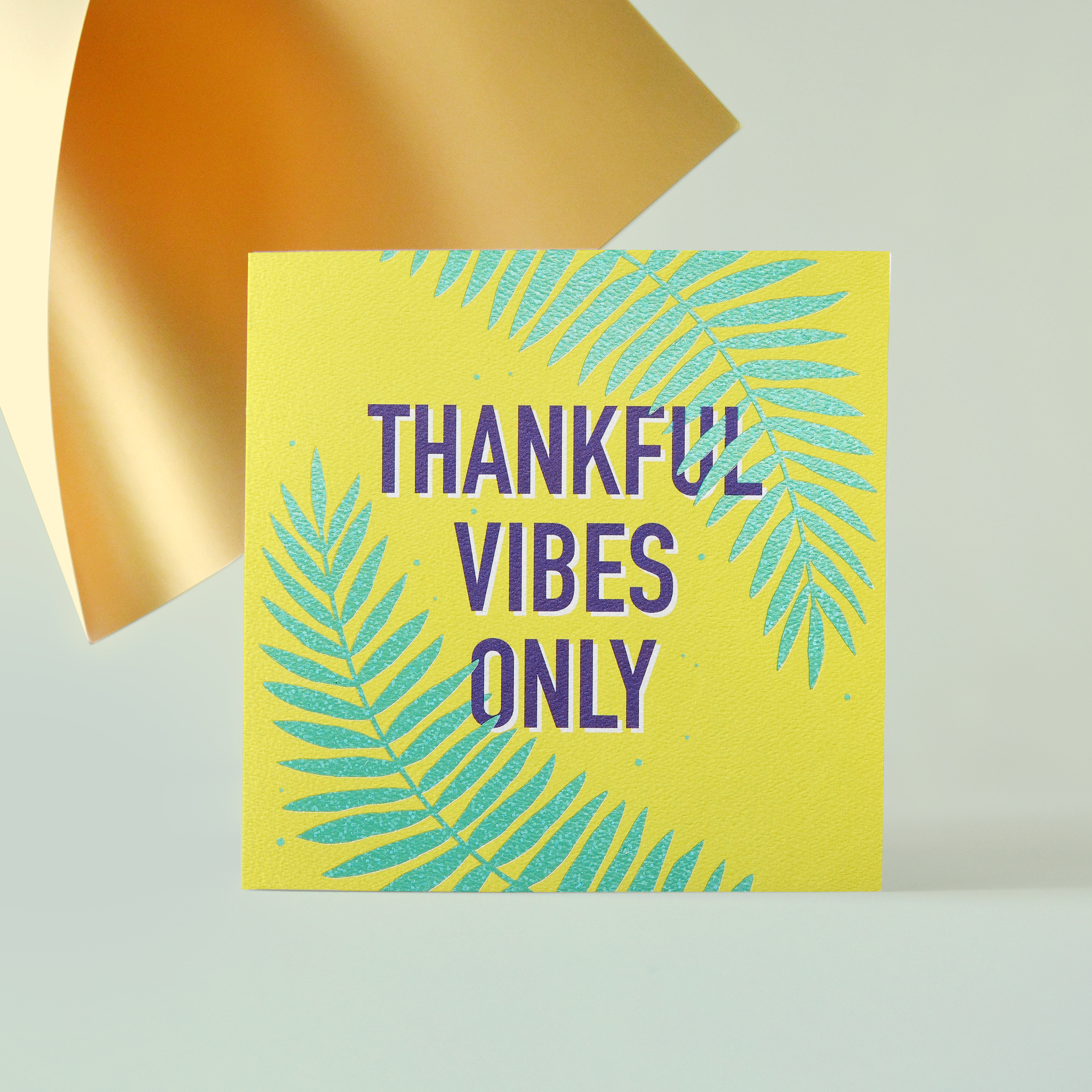Thankful Vibes Thank You Greeting Card image
