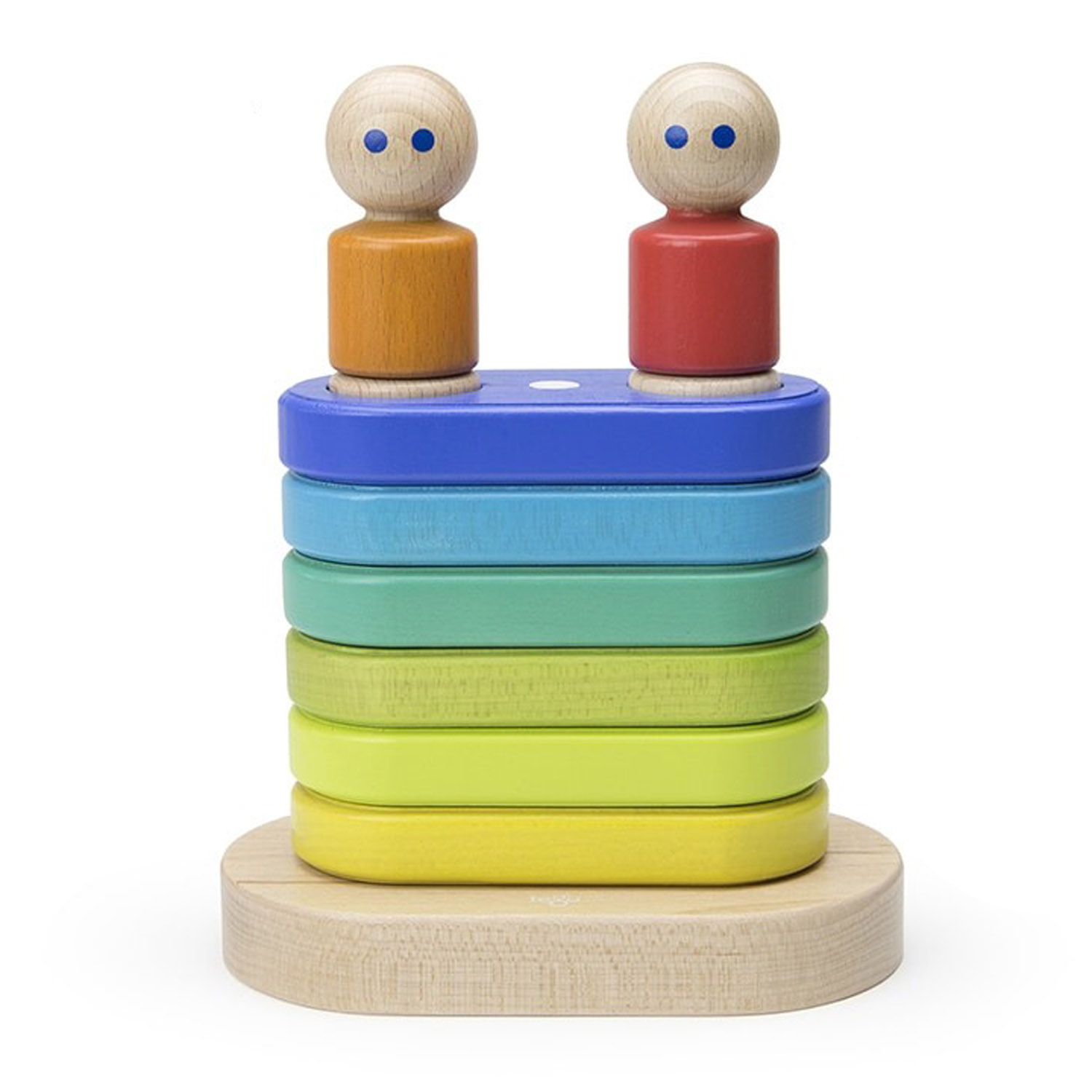 Tegu Magnetic Floating Wooden Stacker, Rainbow