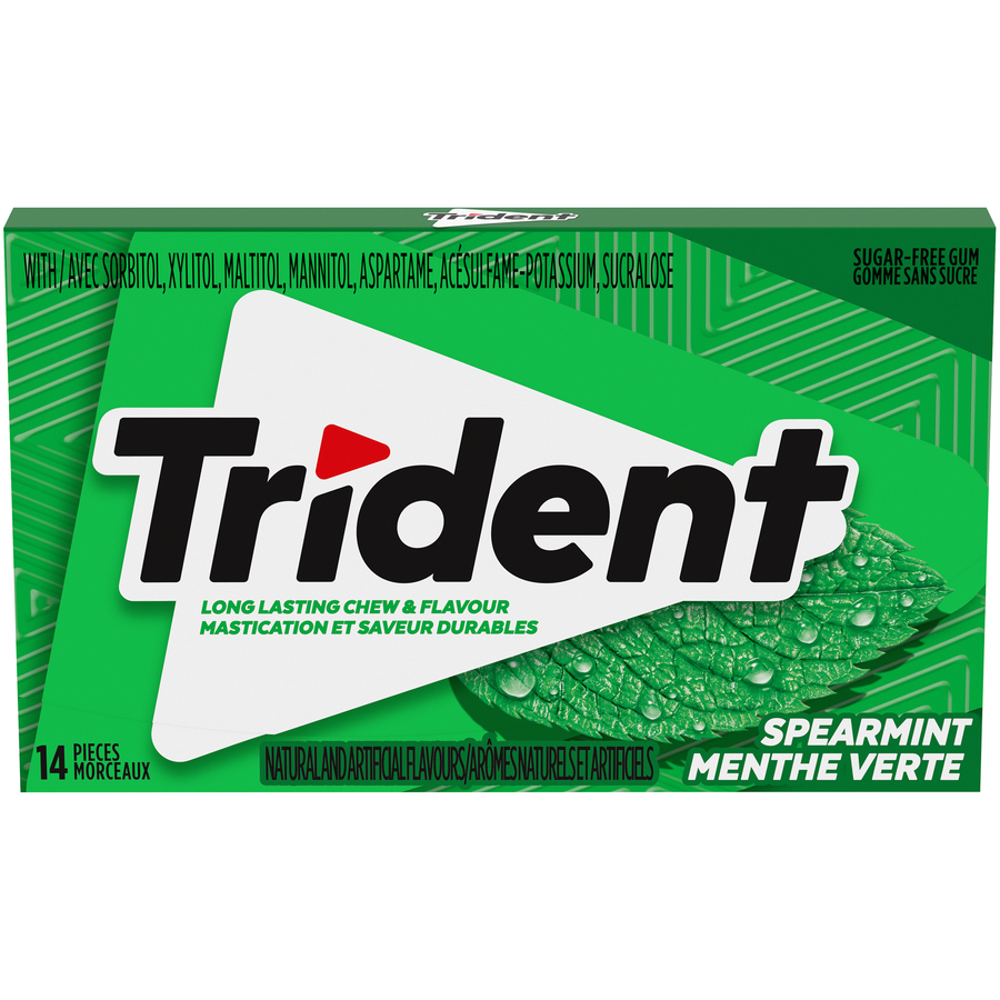 Trident Spearmint Gum 14 Count