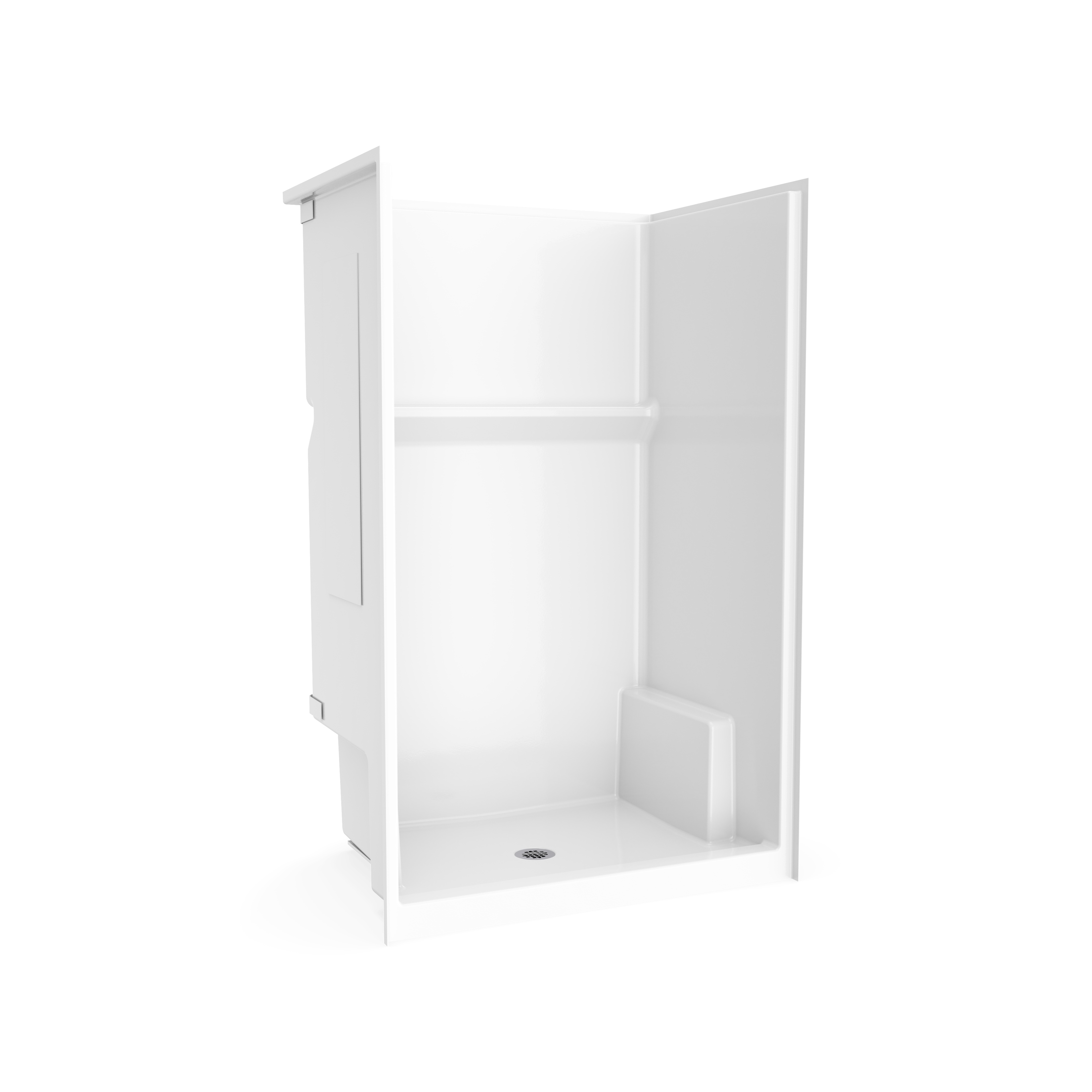 Icon SH4834 AcrylX™ Alcove Center Drain One-Piece Shower in White view 2