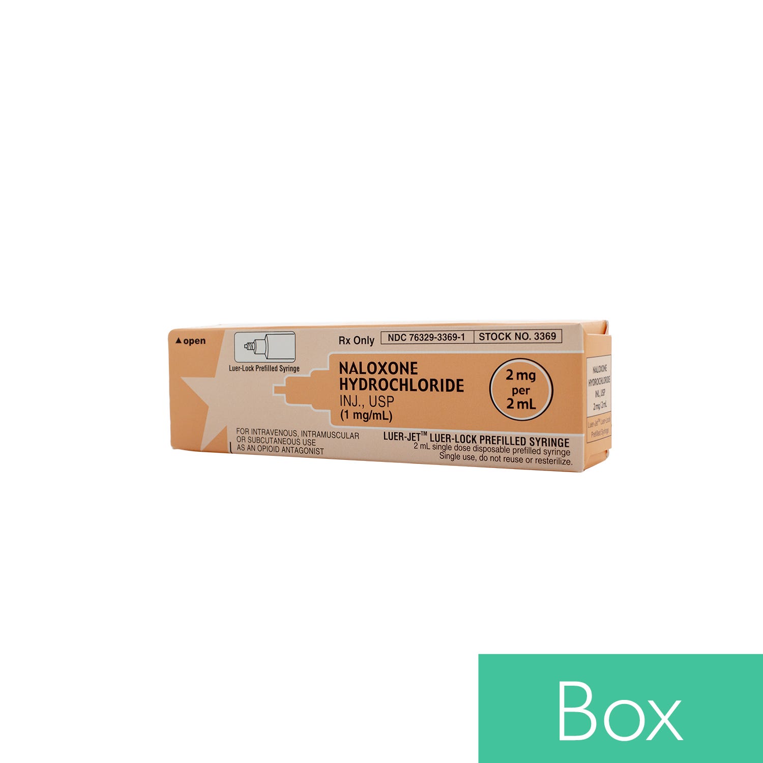 Naloxone 1mg/ml 2ml LL Syringe - 10/Box