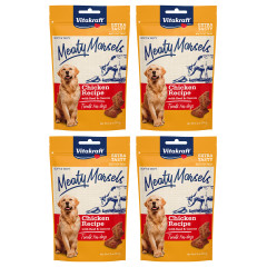 Image of Vitakraft Meaty Morsels Dog Treat, Chicken Recipe with Beef & Carrots, Value-Pack, 4 Count