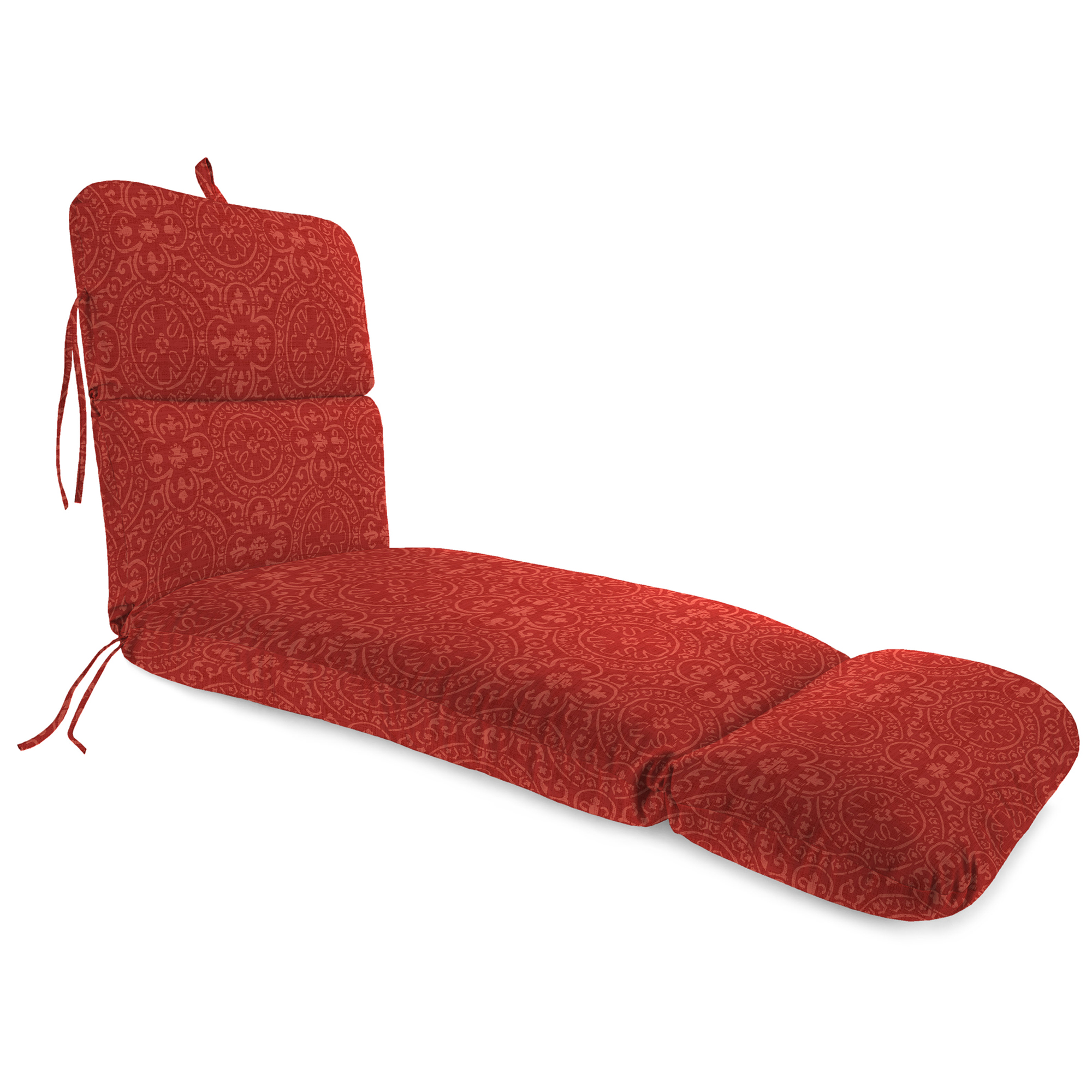 New Outdoor Patio Chaise Lounge Cushion with Ties and Loop 74" x 22", UV Treated - Picture 7 of 17