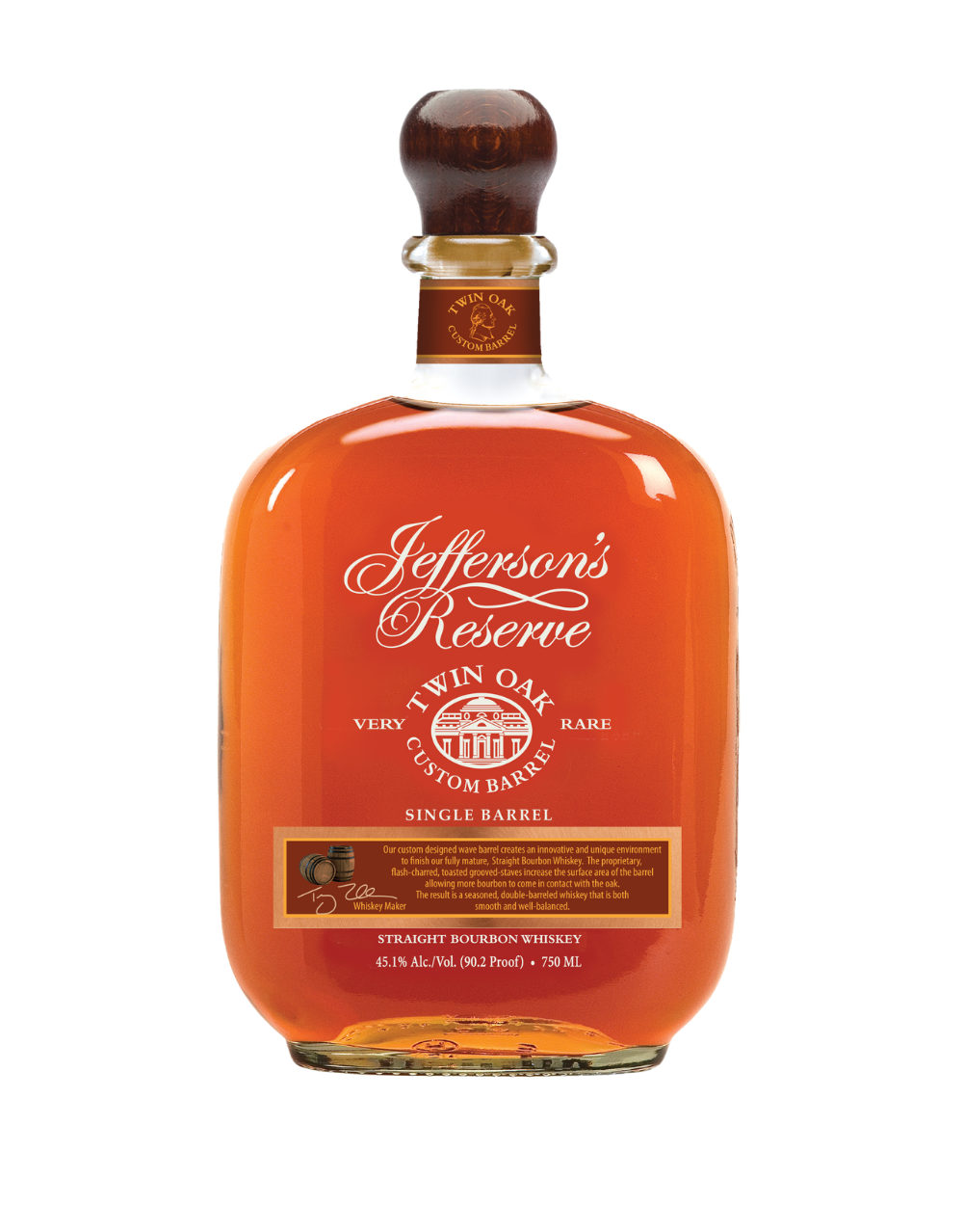JEFFERSON'S TWIN OAK SINGLE BARREL BOURBON S1B8