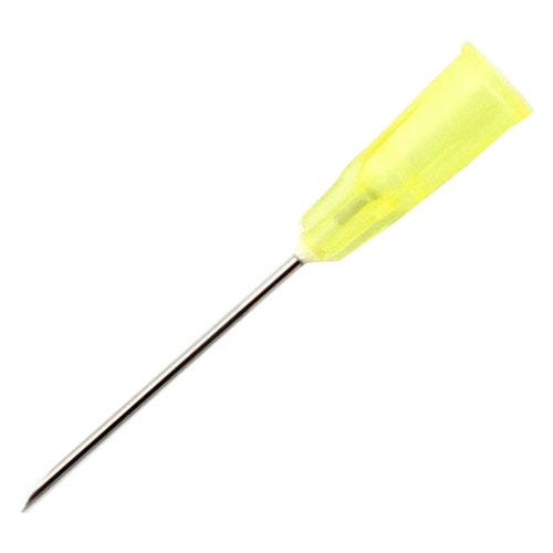 Hypodermic Needle, Regular Bevel, 20ga x 1", Sterile, Yellow Hub - 100/Box