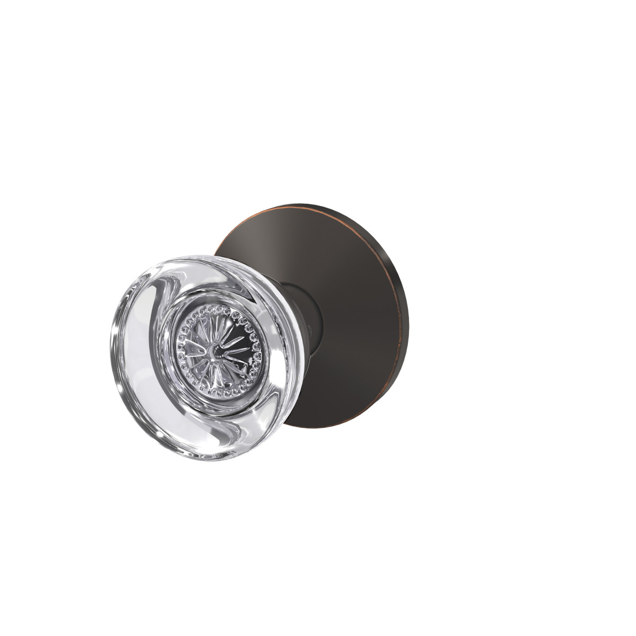 Custom Hobson Glass Knob Combined Interior Hall-Closet and Bed-Bath Lock