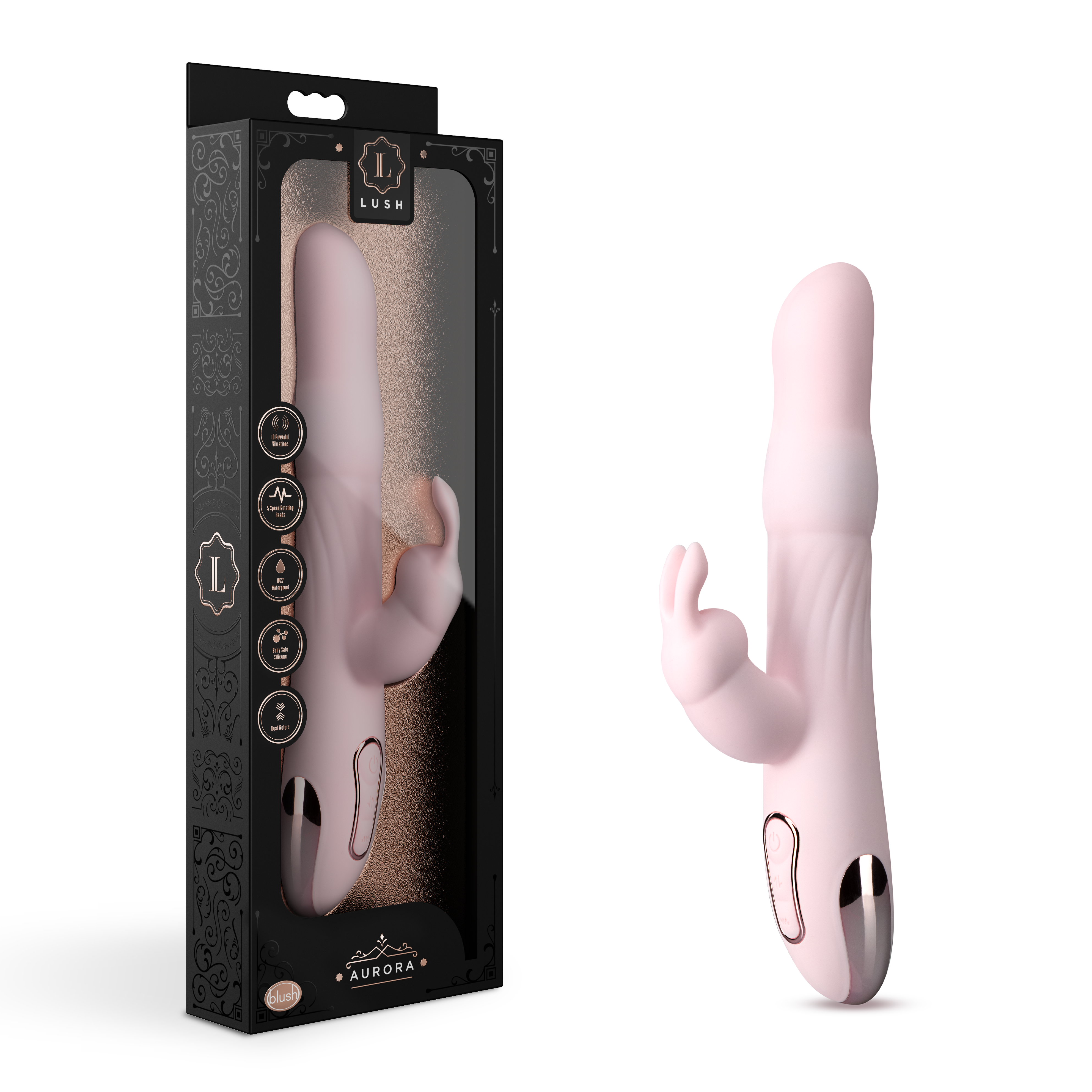 Blush Lush Aurora G-Spot Pink 9.75-Inch Rabbit Vibrator