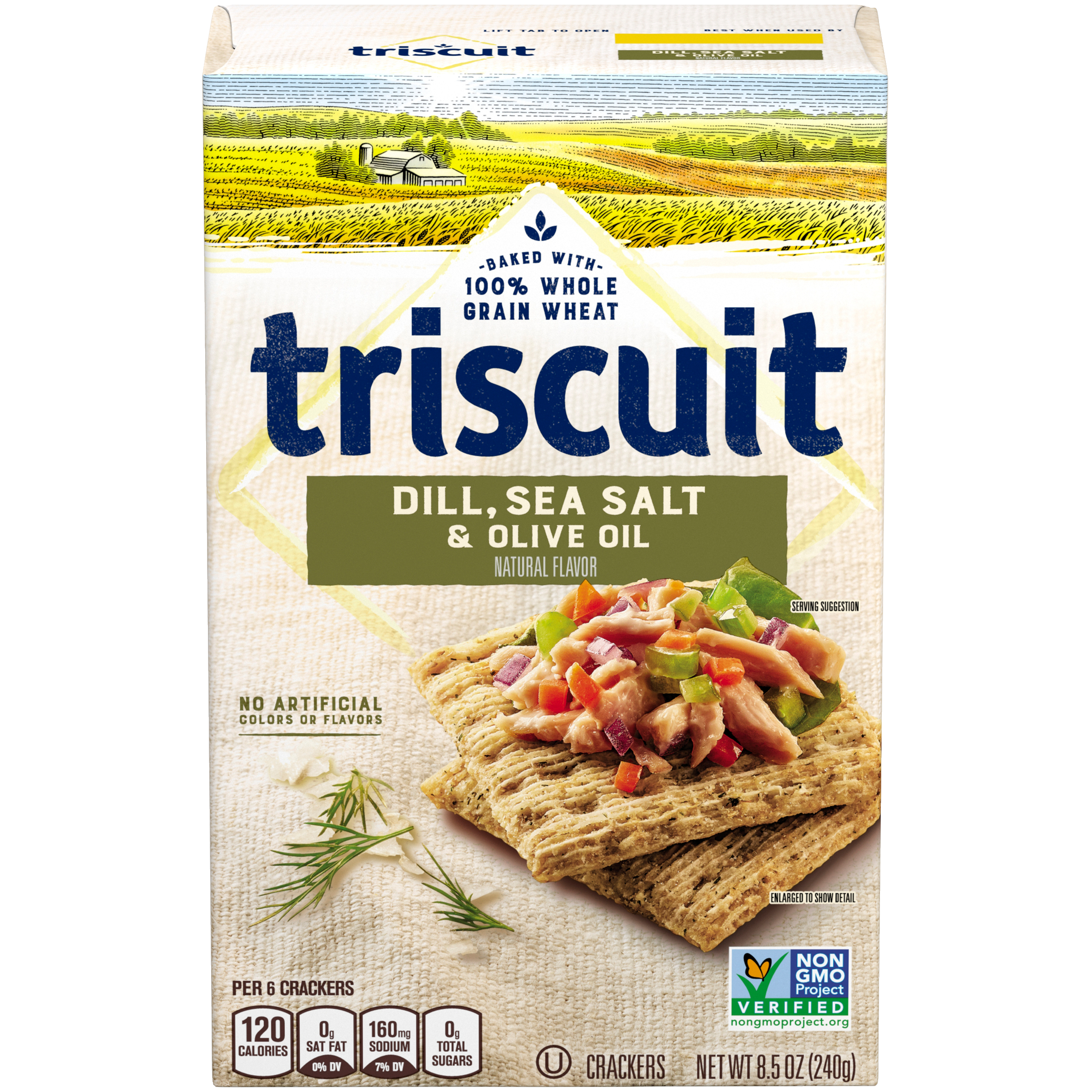 Triscuit Dill, Sea Salt & Olive Oil Whole Grain Wheat Crackers, 8.5 oz